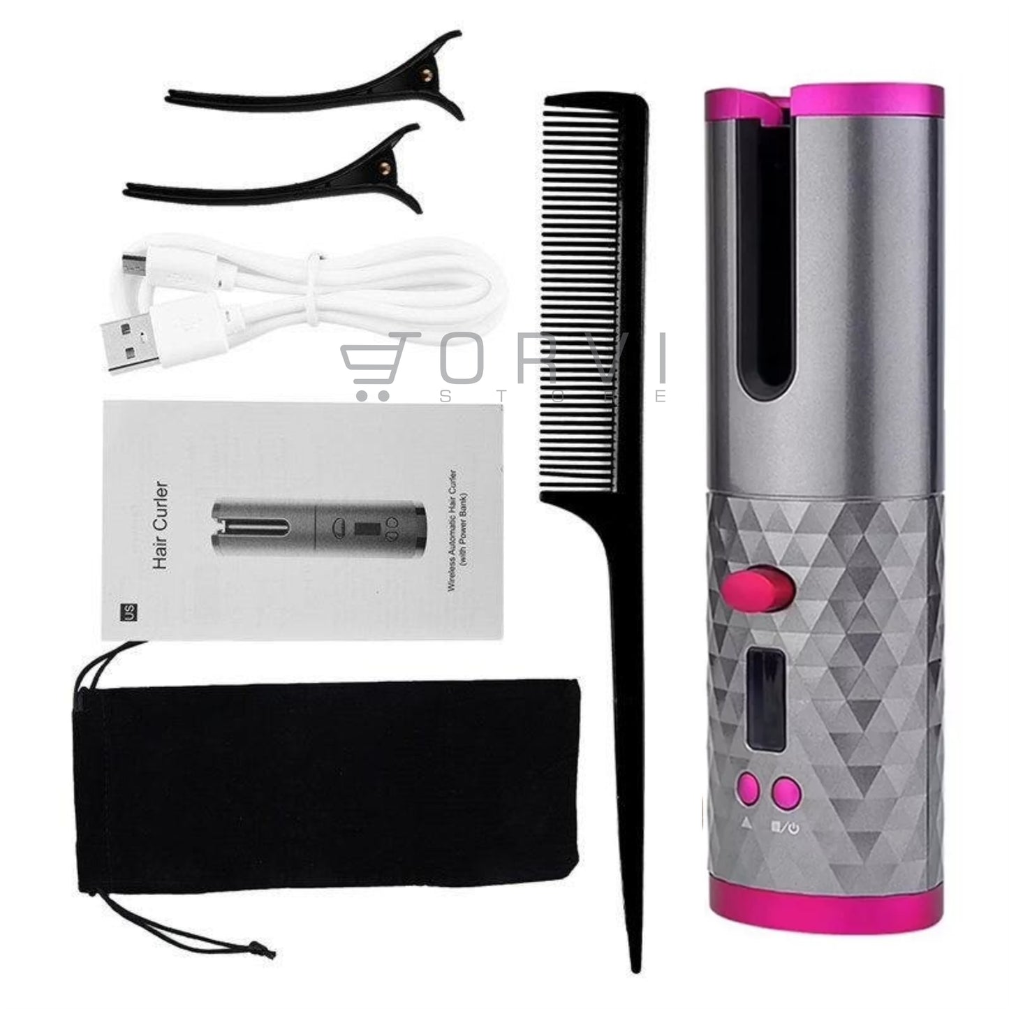 Rizador Ondulador Cabello Recargable Cordless Curler Rizos