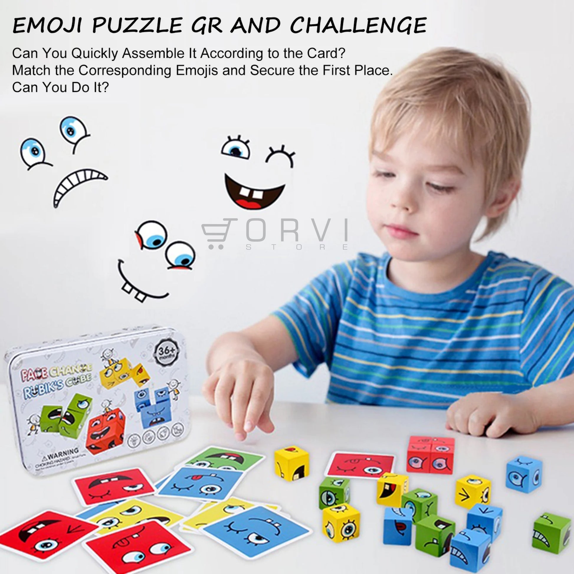 Face Change Cubos Juego De Mesa Didáctico Montessori Niños