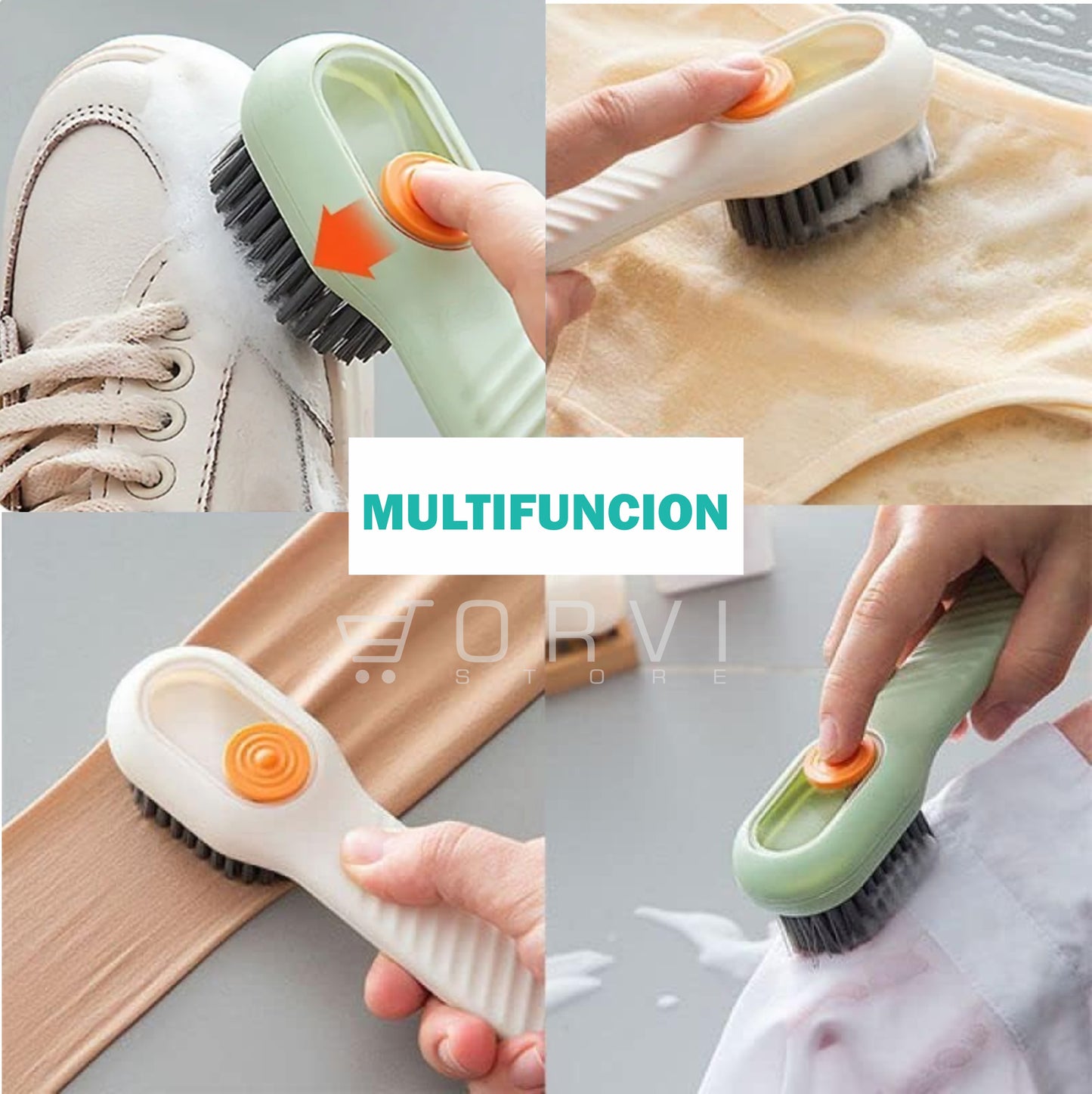Cepillo Dispensador Jabón para Lavar Zapatos Ropa