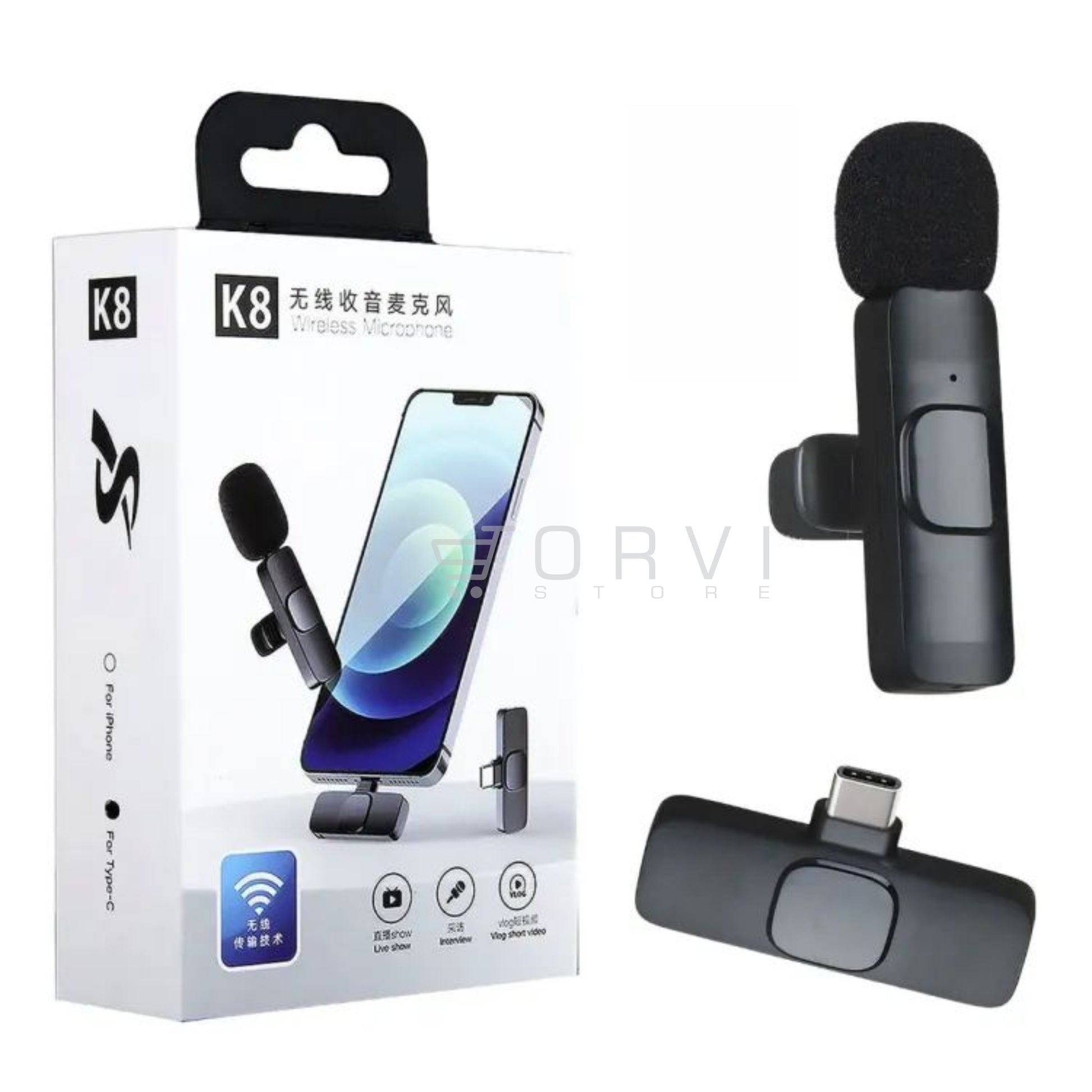 Micrófono Inalámbrico Solapa Para Tipo C O iPhone Celular