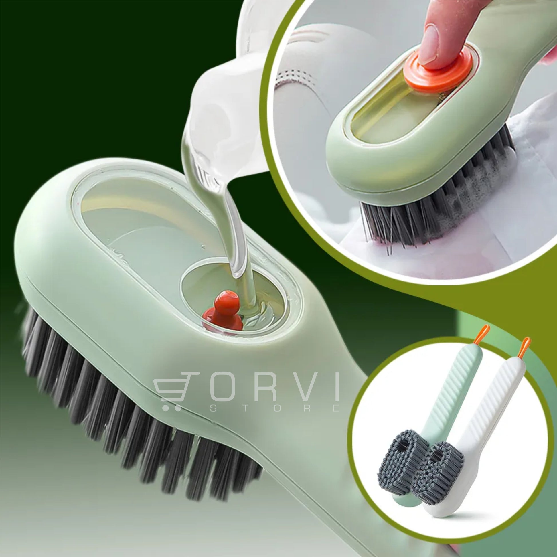 Cepillo Dispensador Jabón para Lavar Zapatos Ropa