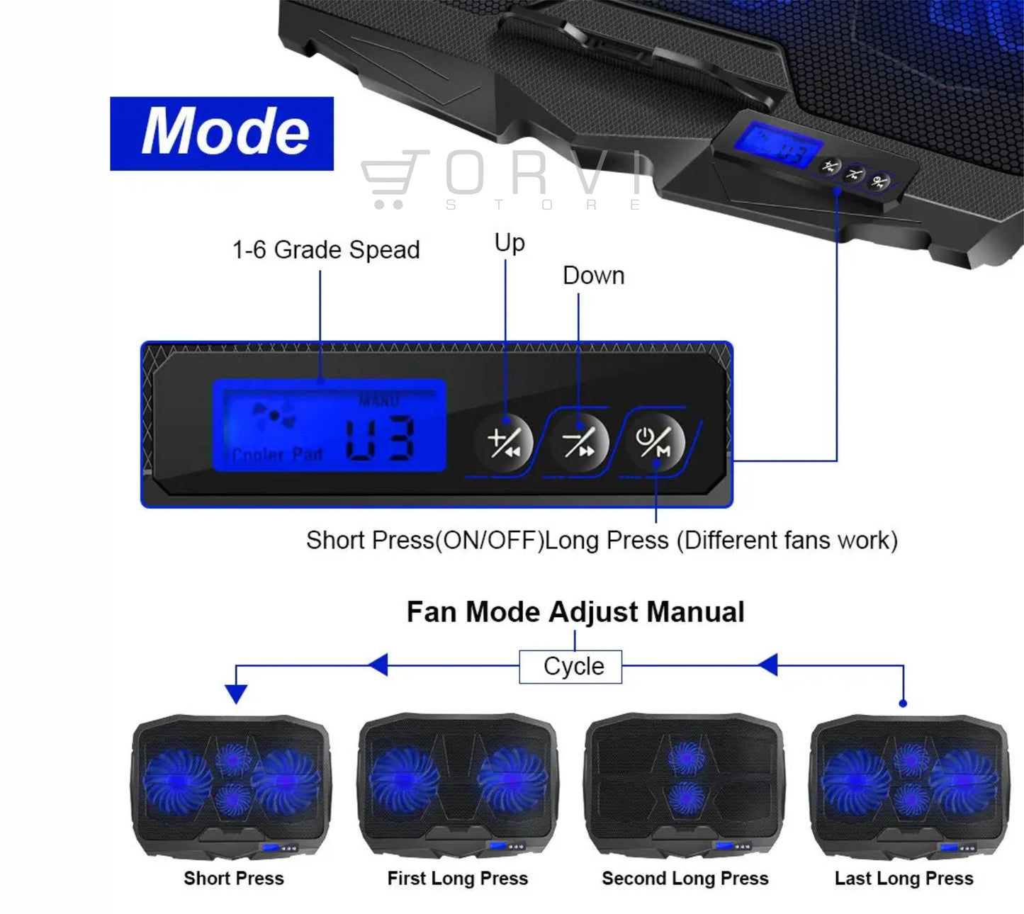 Base Gamer Refrigerante De Portátil 6 Niveles 4ventiladores