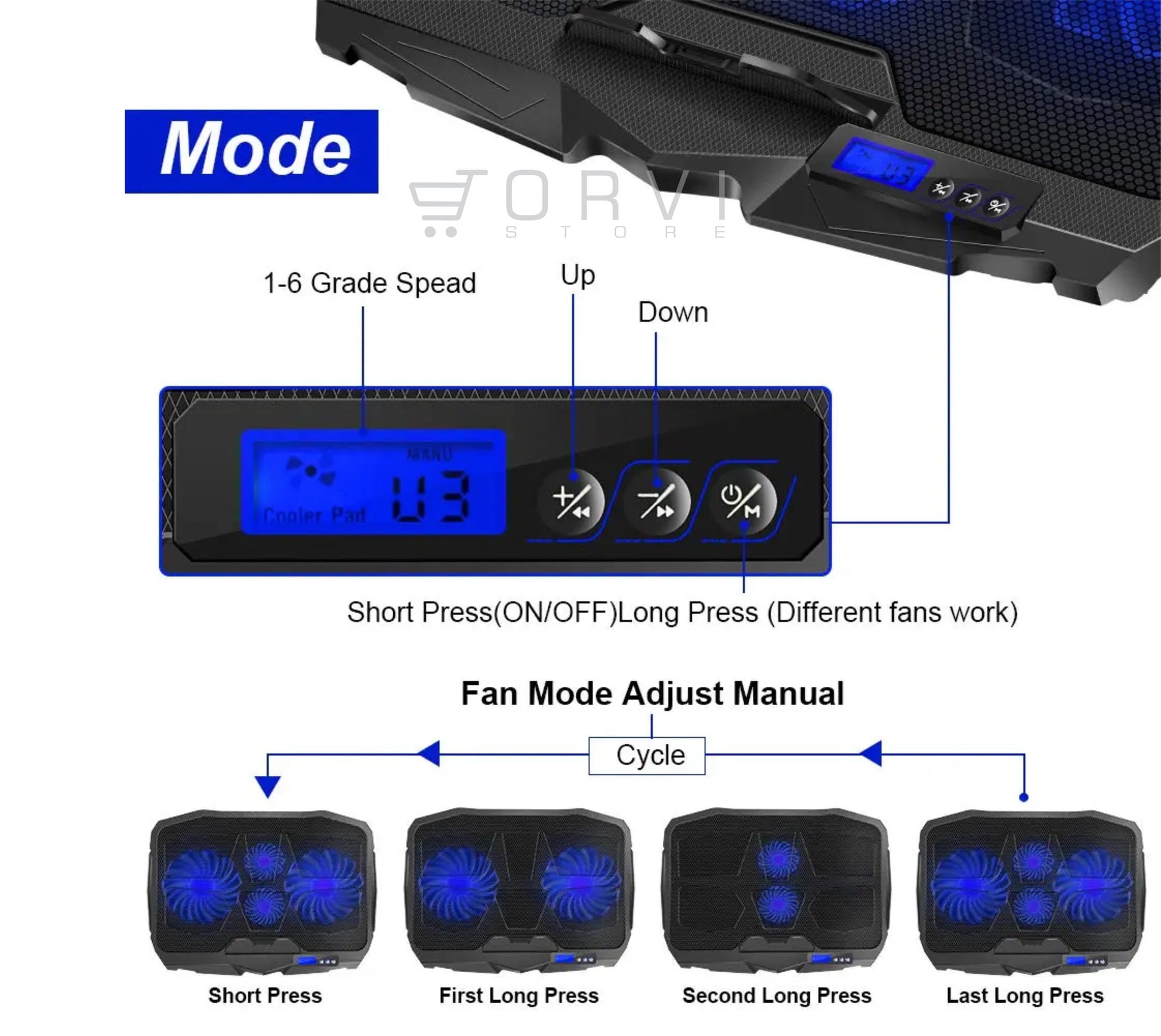Base Gamer Refrigerante De Portátil 6 Niveles 4ventiladores