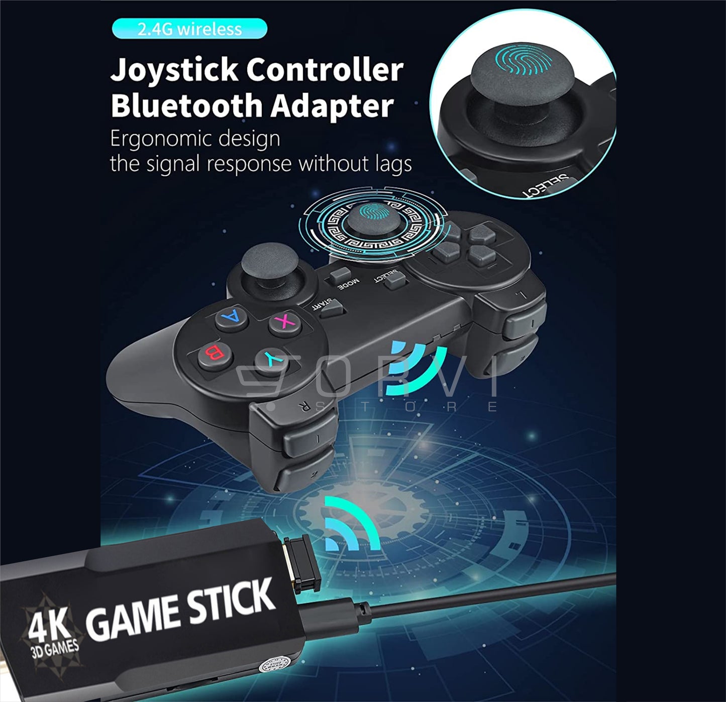 Consola Videojuego Retro Hdmi 4k Game Stick X2 64 gb Inalámbrica