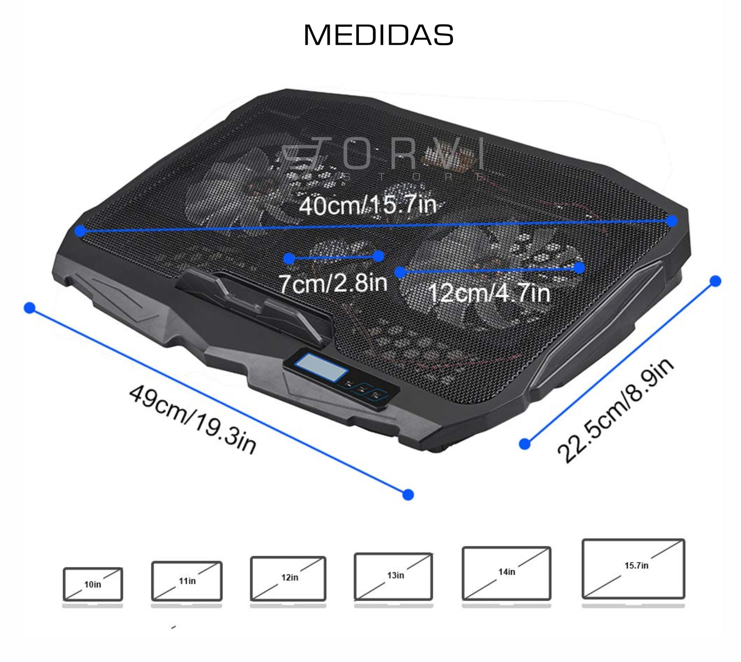 Base Gamer Refrigerante De Portátil 6 Niveles 4ventiladores