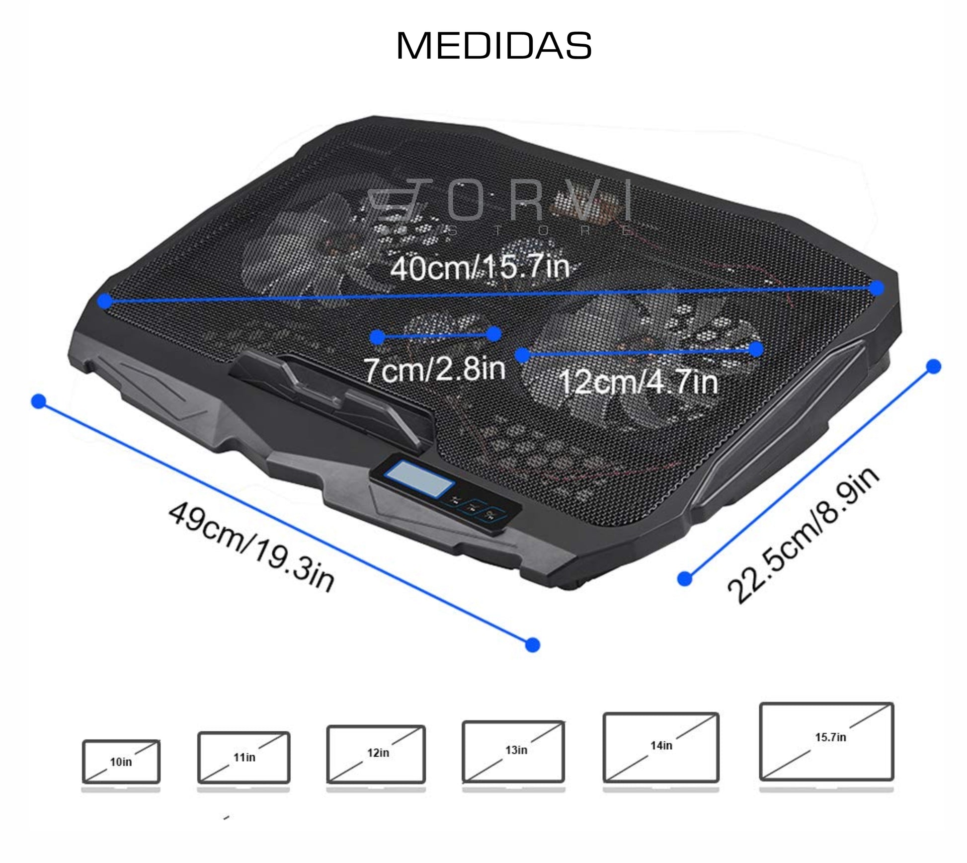 Base Gamer Refrigerante De Portátil 6 Niveles 4ventiladores
