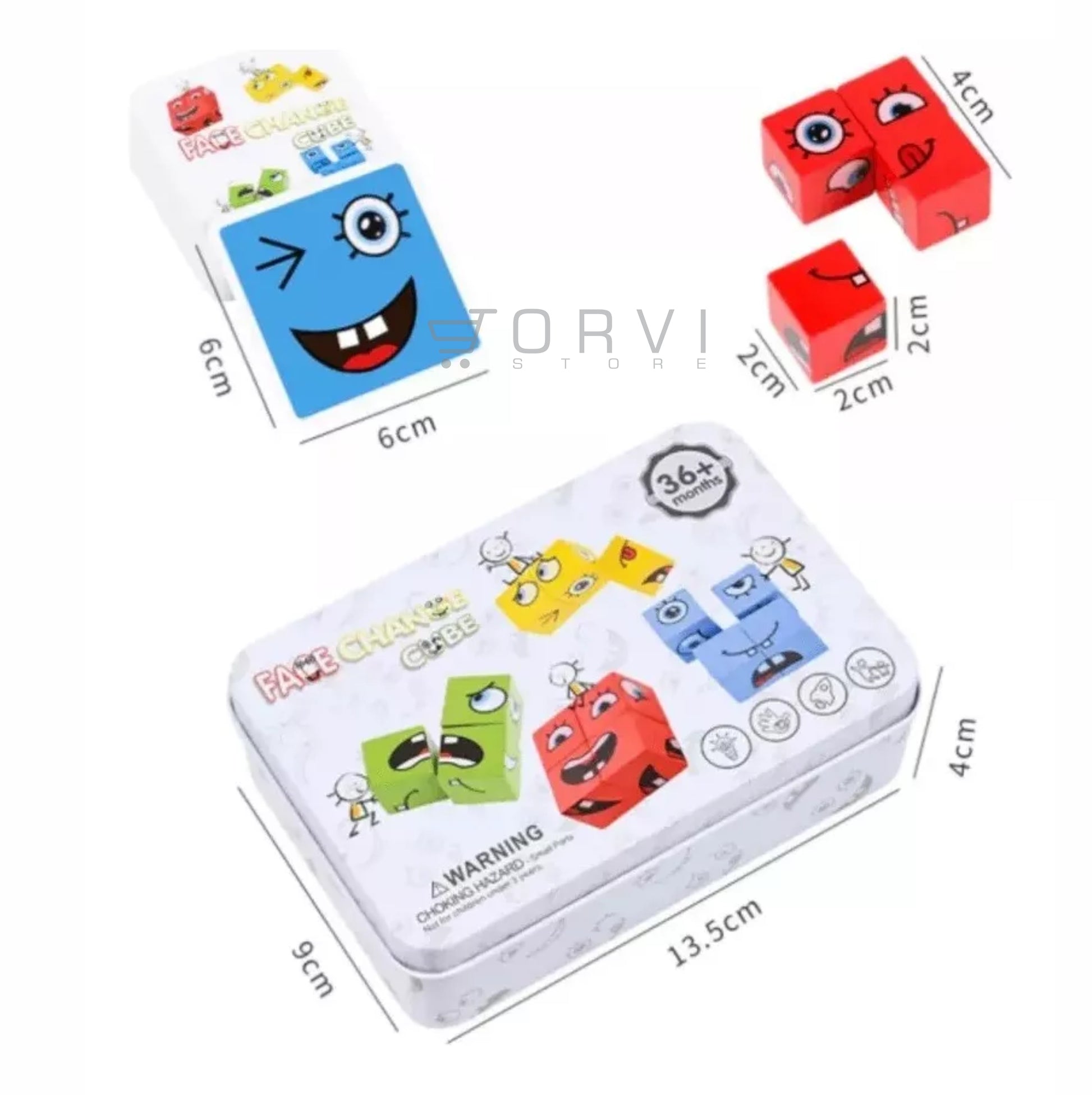Face Change Cubos Juego De Mesa Didáctico Montessori Niños