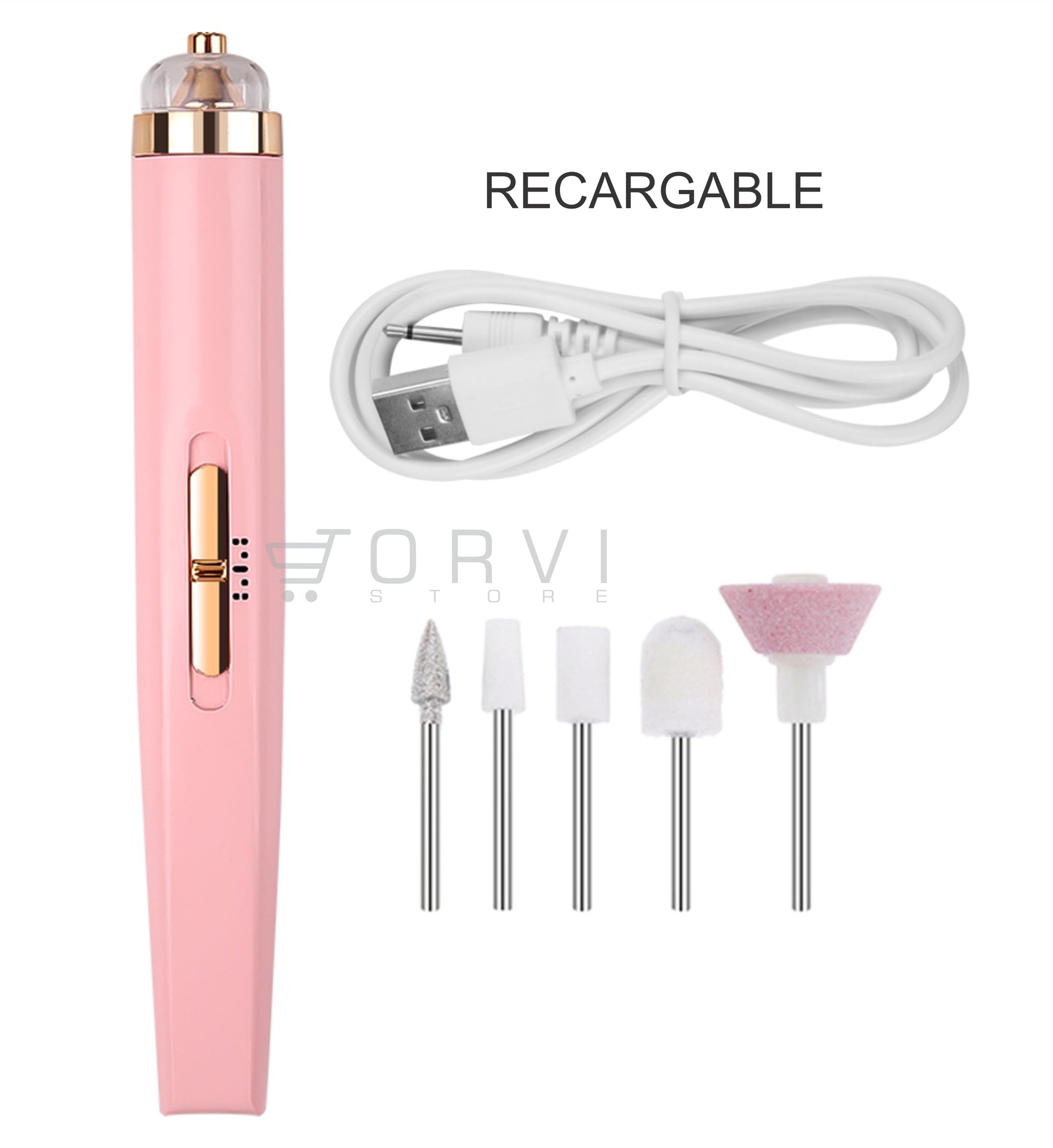 Pulidor Limador De Uñas Eléctrico Recargable Manicure Kit