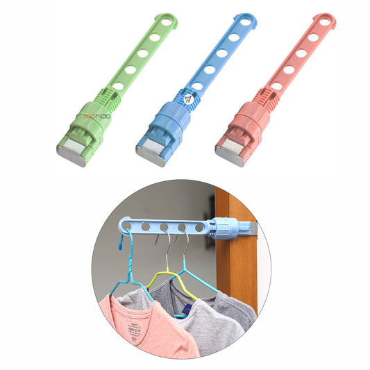 Porta Ganchos Para Ropa Ajustable Ventana Colgante Percha