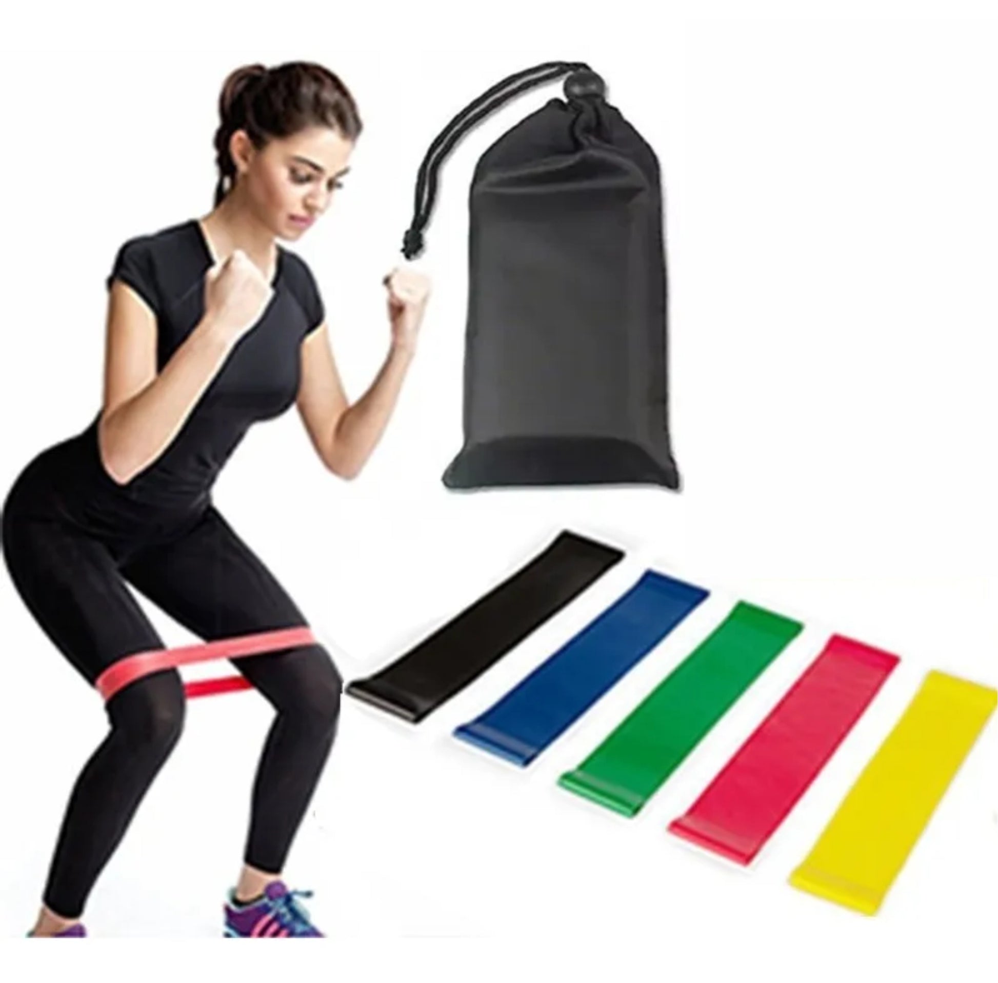 Tapete Yoga Ejercicio Colchoneta Gym Rodillo Abdominal Bandas elásticas Lazo