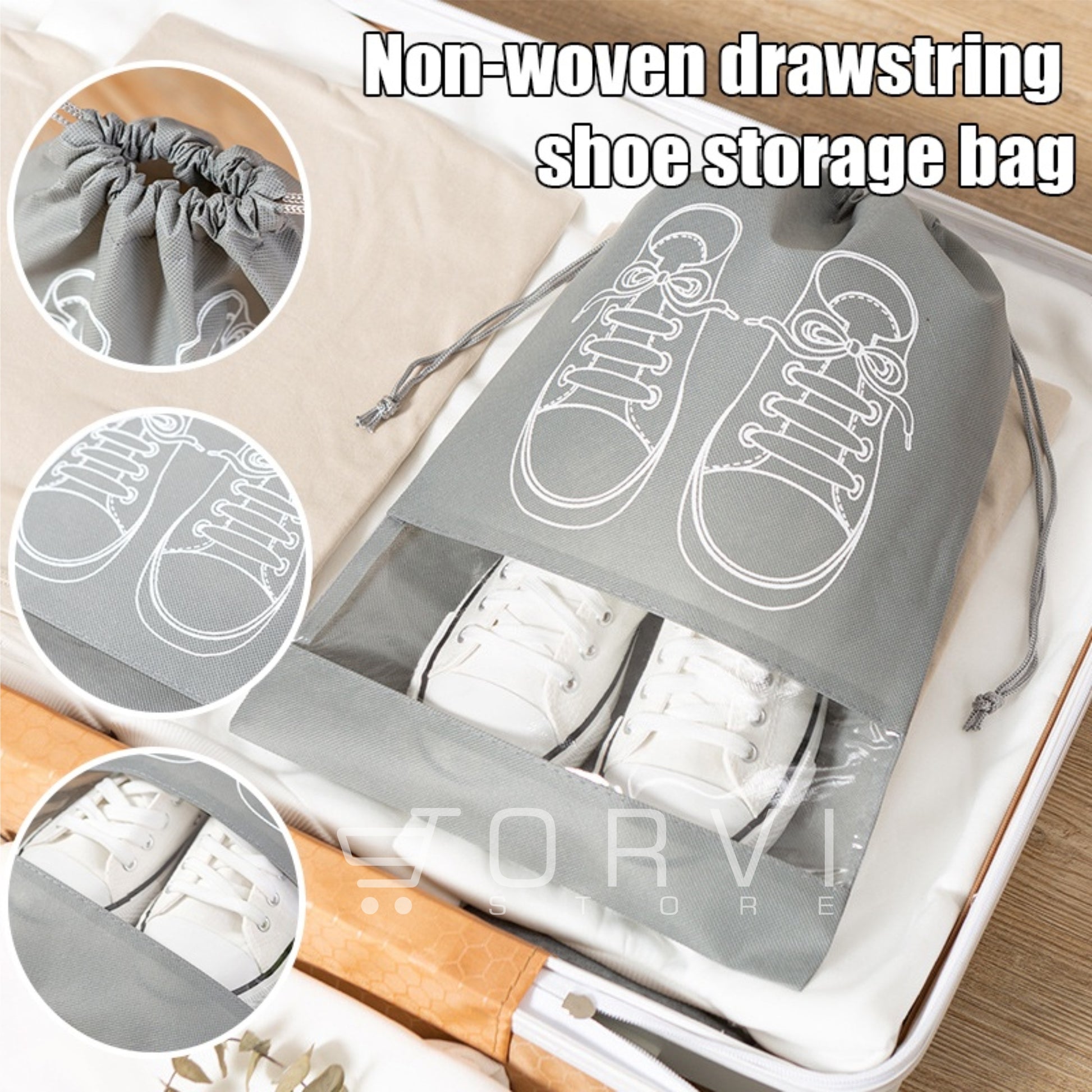 Bolsa Tela Para Guardar Zapatos Viaje Organizador X5