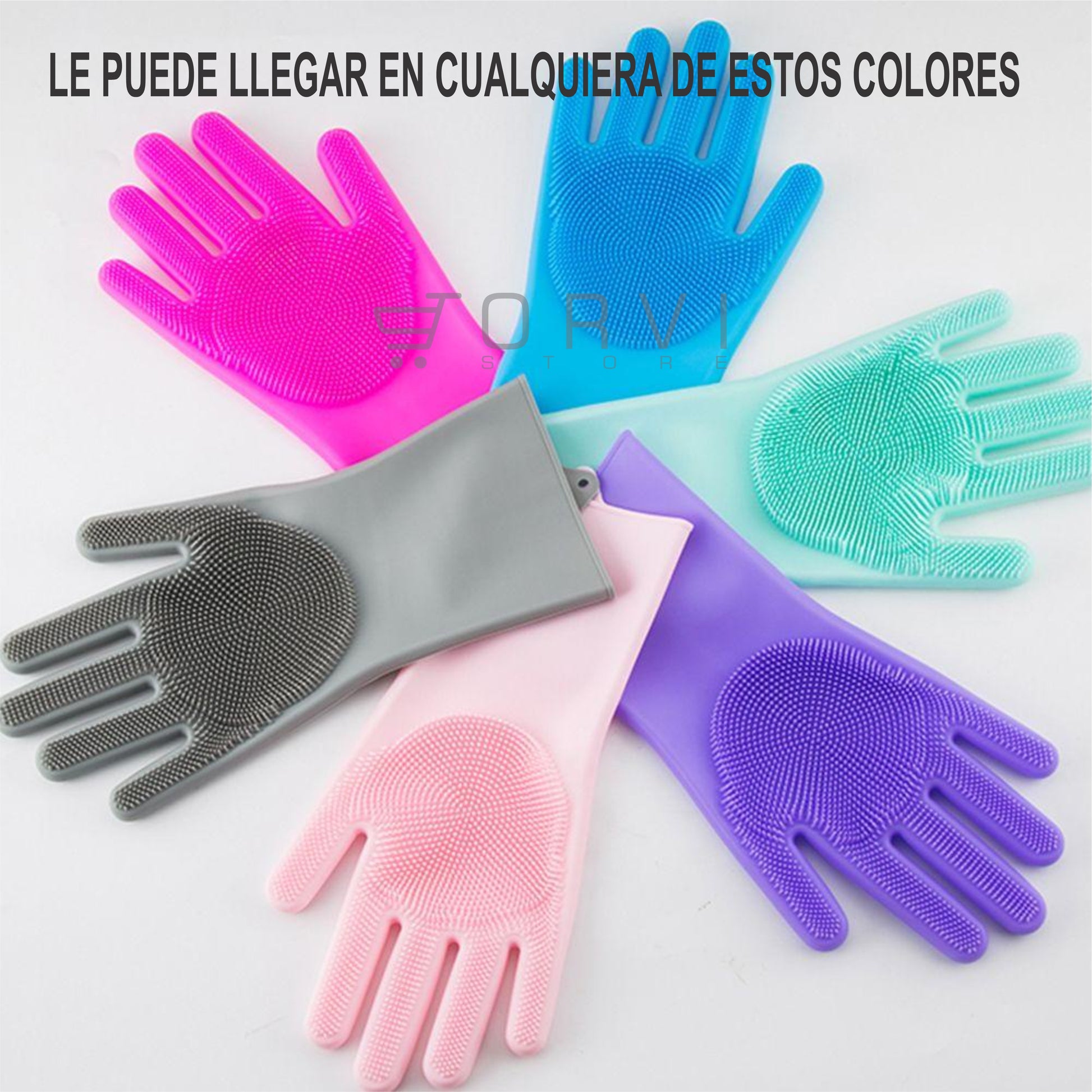 Guantes Silicona Multiusos para Lavar Loza Mascotas Baños Magic Silicone Gloves
