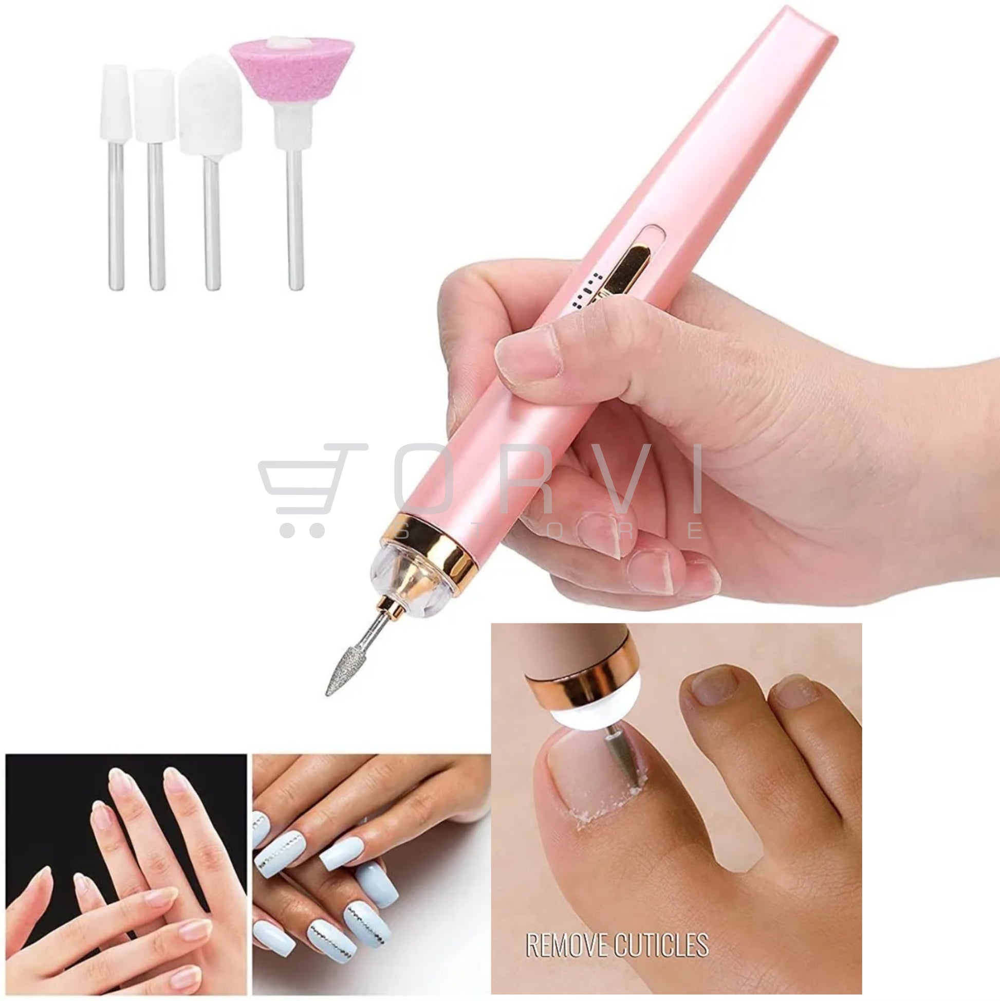 Pulidor Limador De Uñas Eléctrico Recargable Manicure Kit