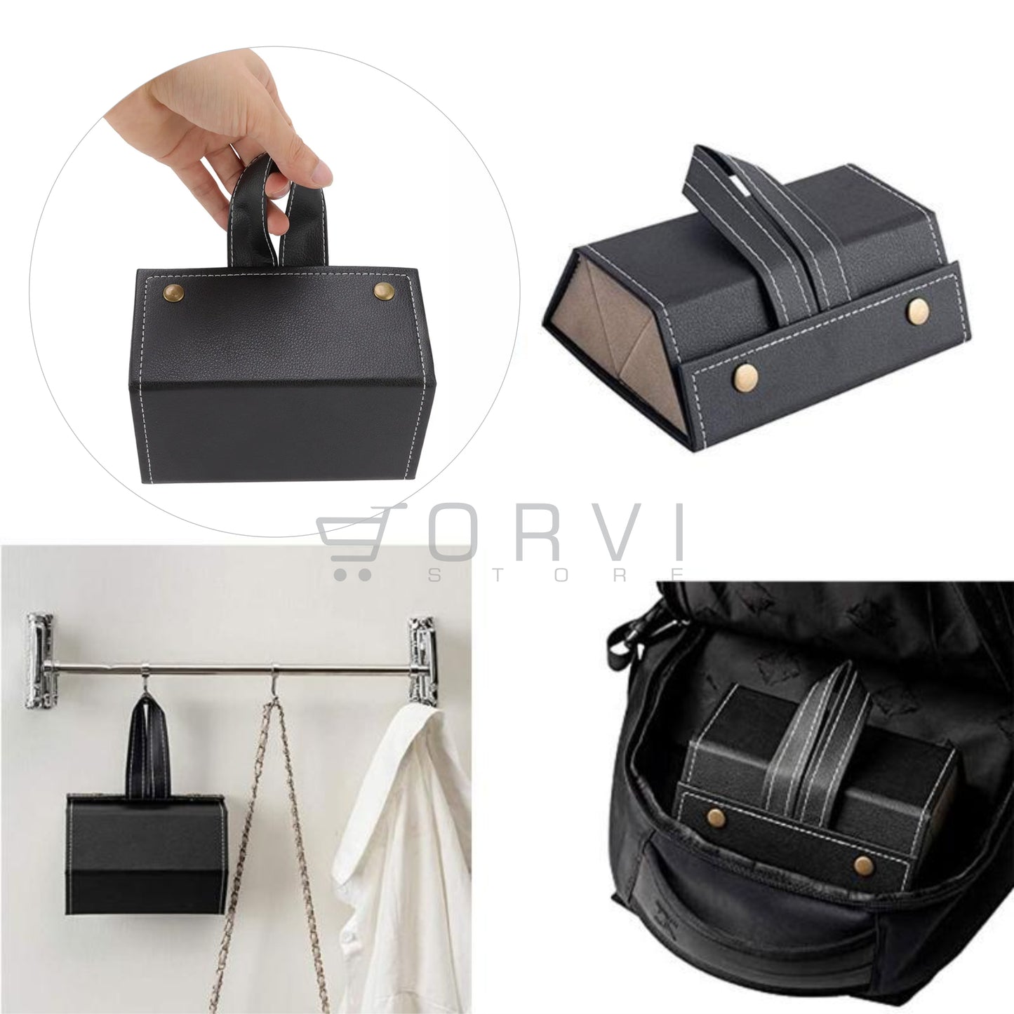 Estuche Organizador Gafas Sol Rígido Portátil Plegable Viaje 3 Compartimientos