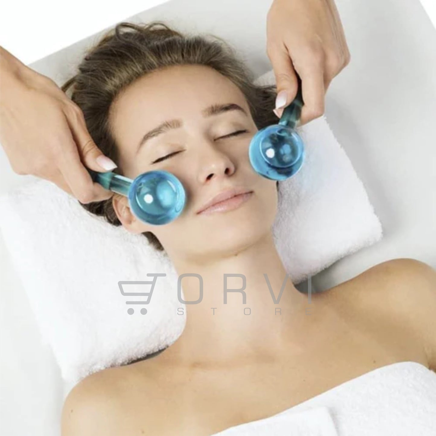 Bola Cristal Hielo Frio Belleza Masajeador Facial Tonifica