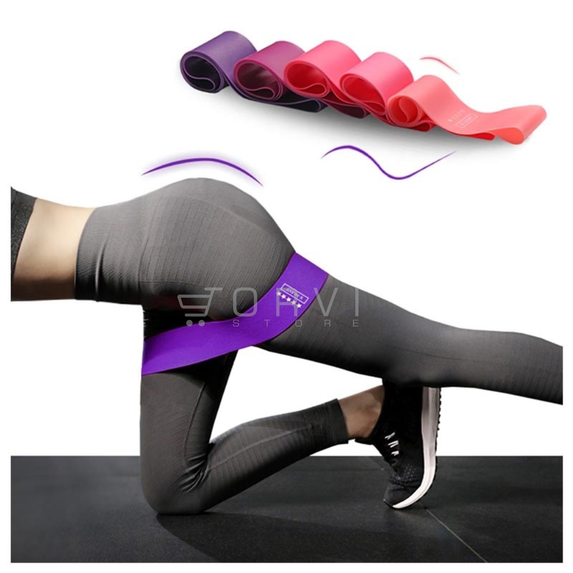 Bandas Elásticas Cerradas Kit X5 Ejercicio Resistencia Gym