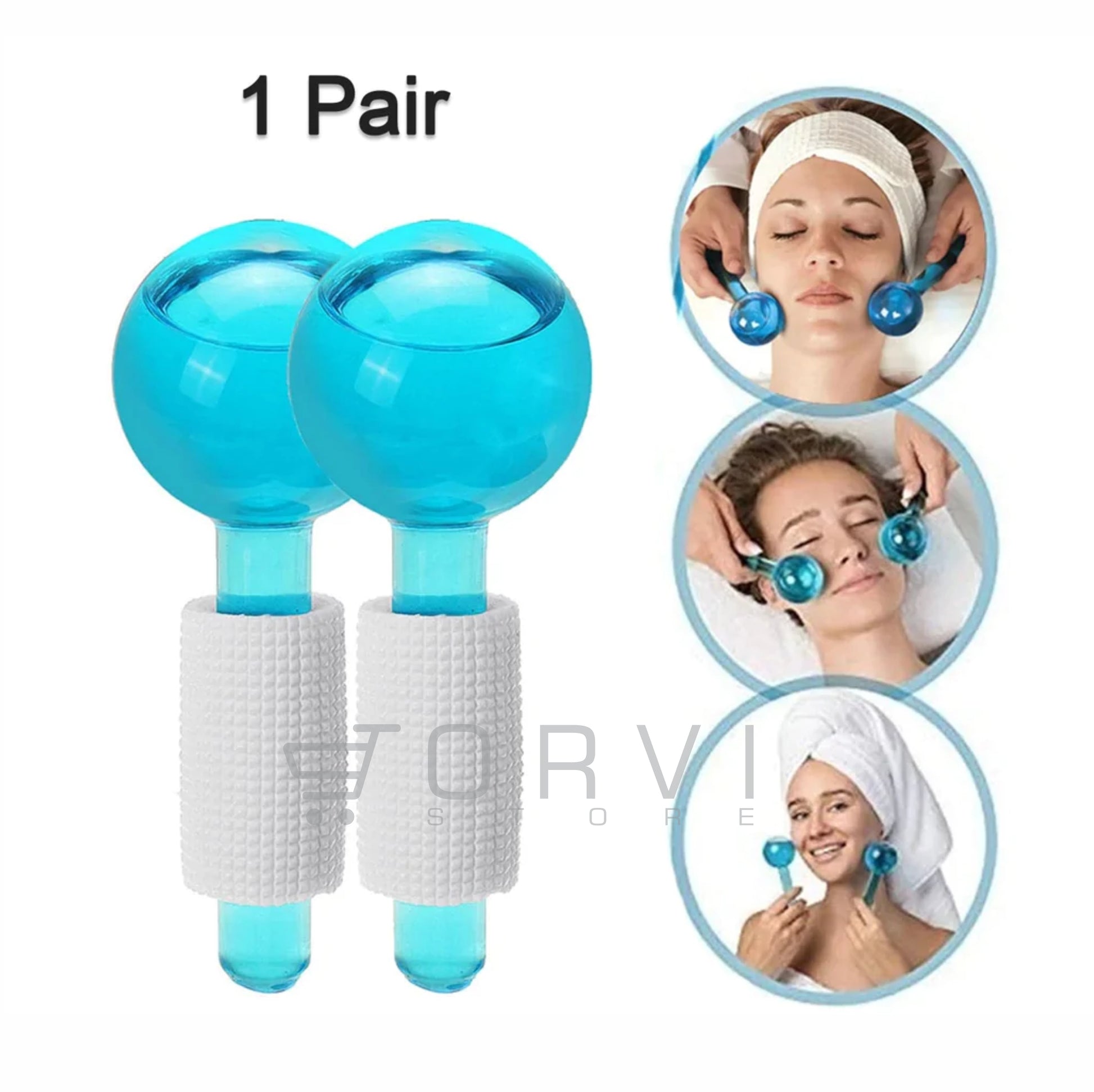 Bola Cristal Hielo Frio Belleza Masajeador Facial Tonifica