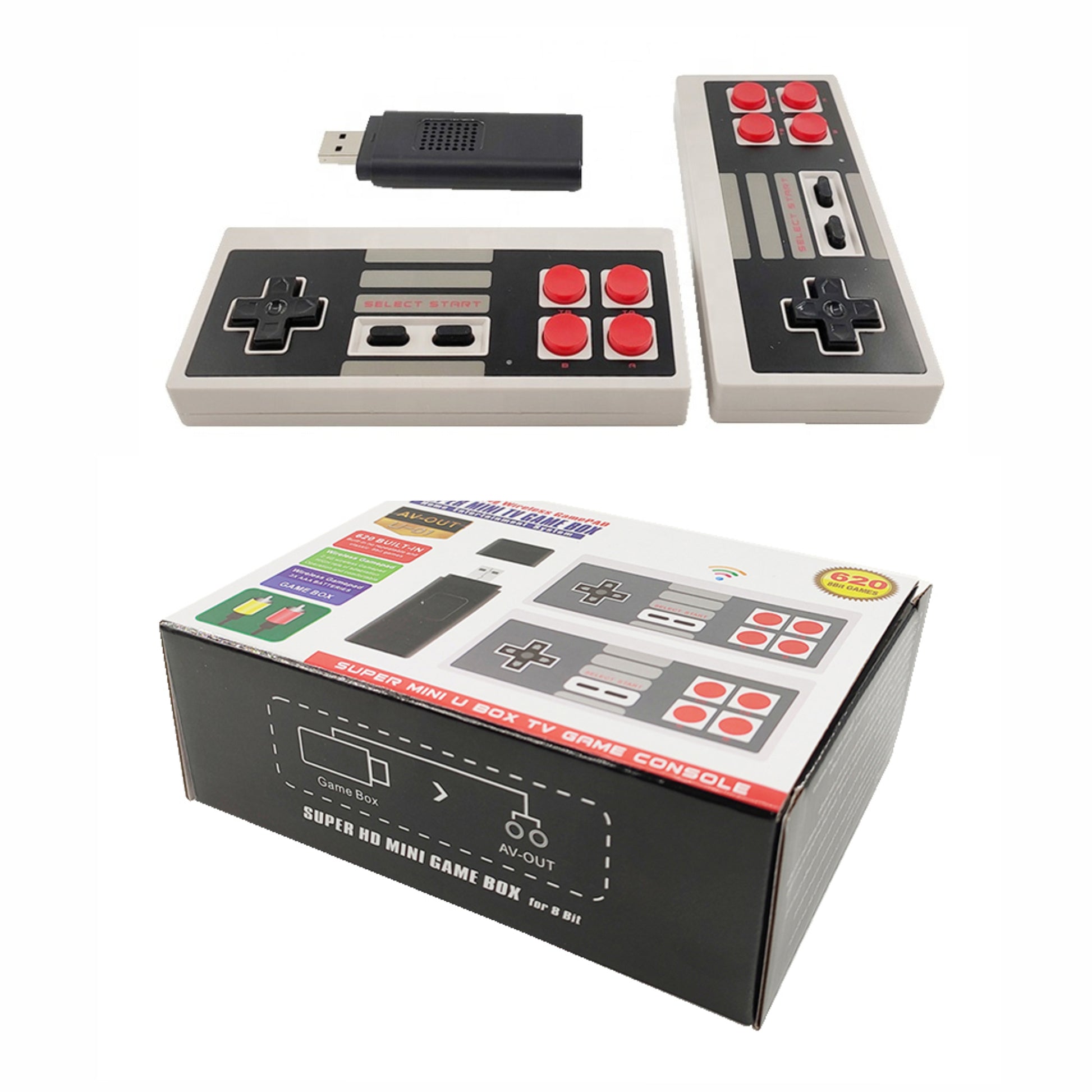 Consola Inalambrica Usb Portatil Videojuegos Clásicos Retro