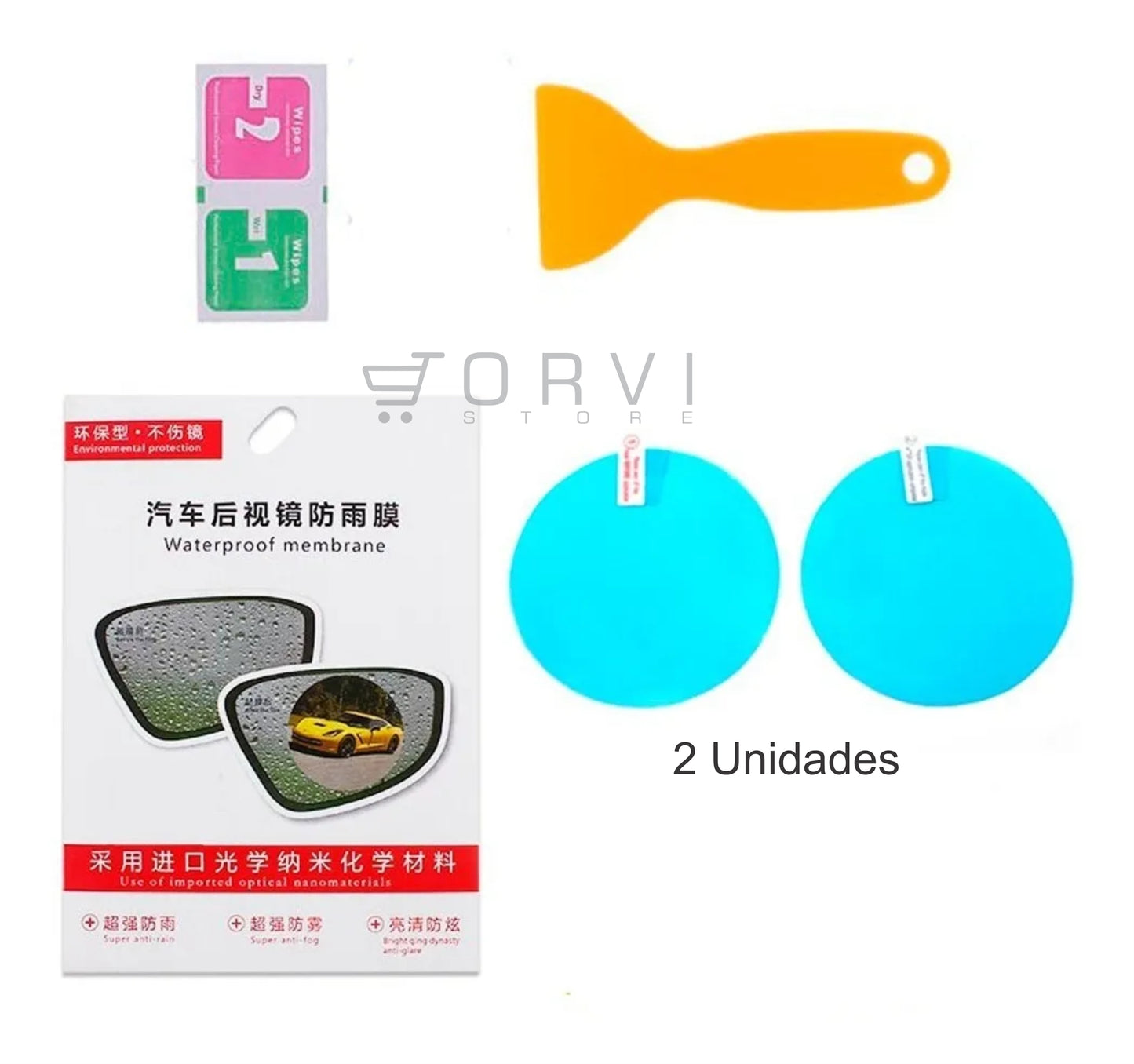 Antiempañante Espejos Retrovisor Carro Moto Protector Lluvia