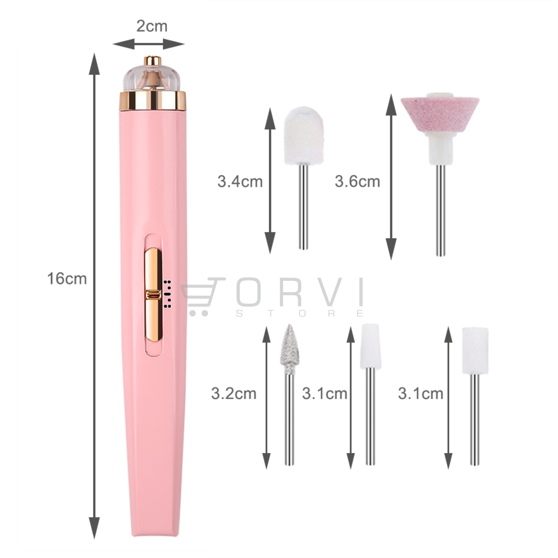 Pulidor Limador De Uñas Eléctrico Recargable Manicure Kit