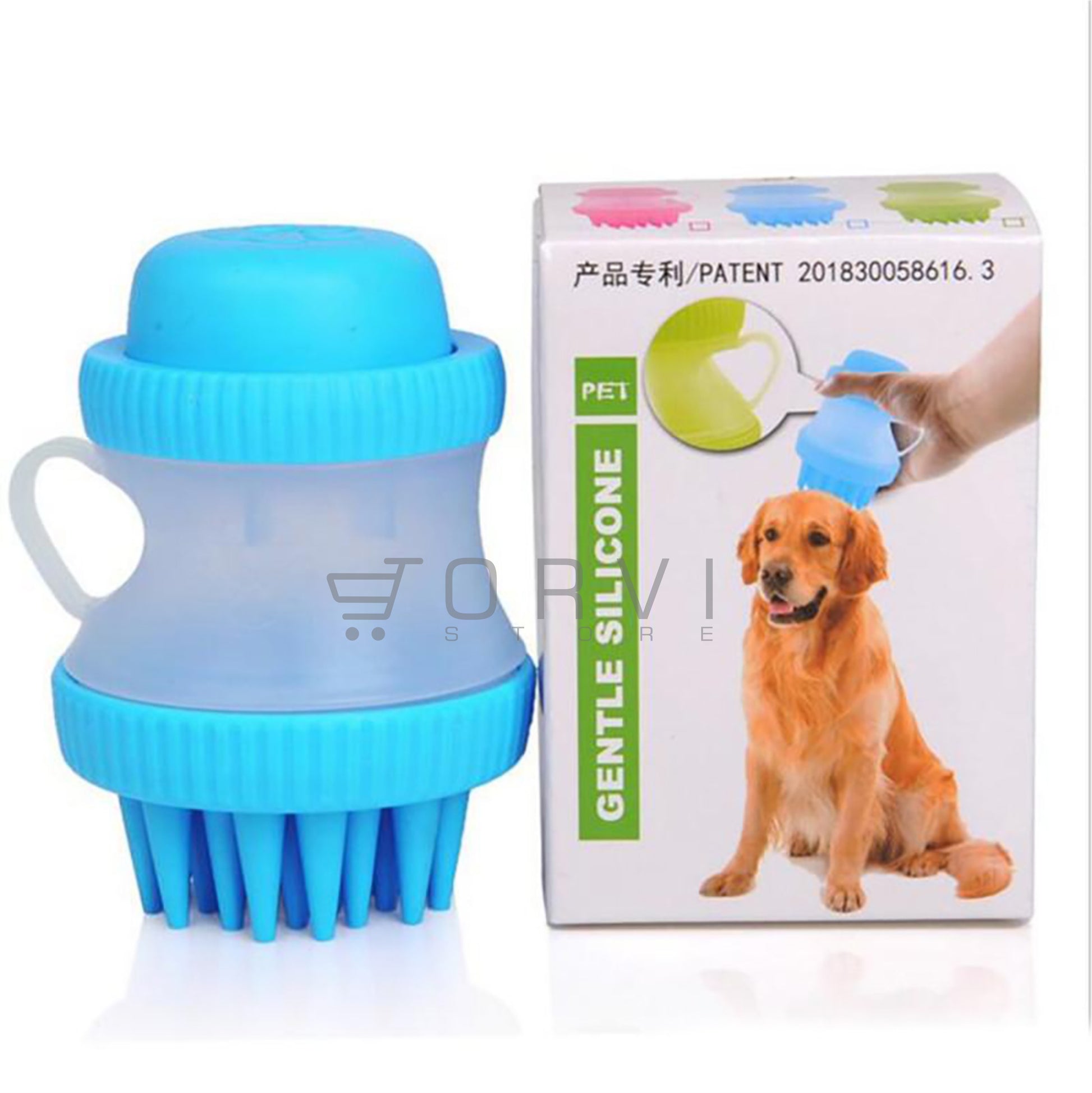 Cepillo Baño Dispensador Gato Perro Mascota Shampoo Masaje