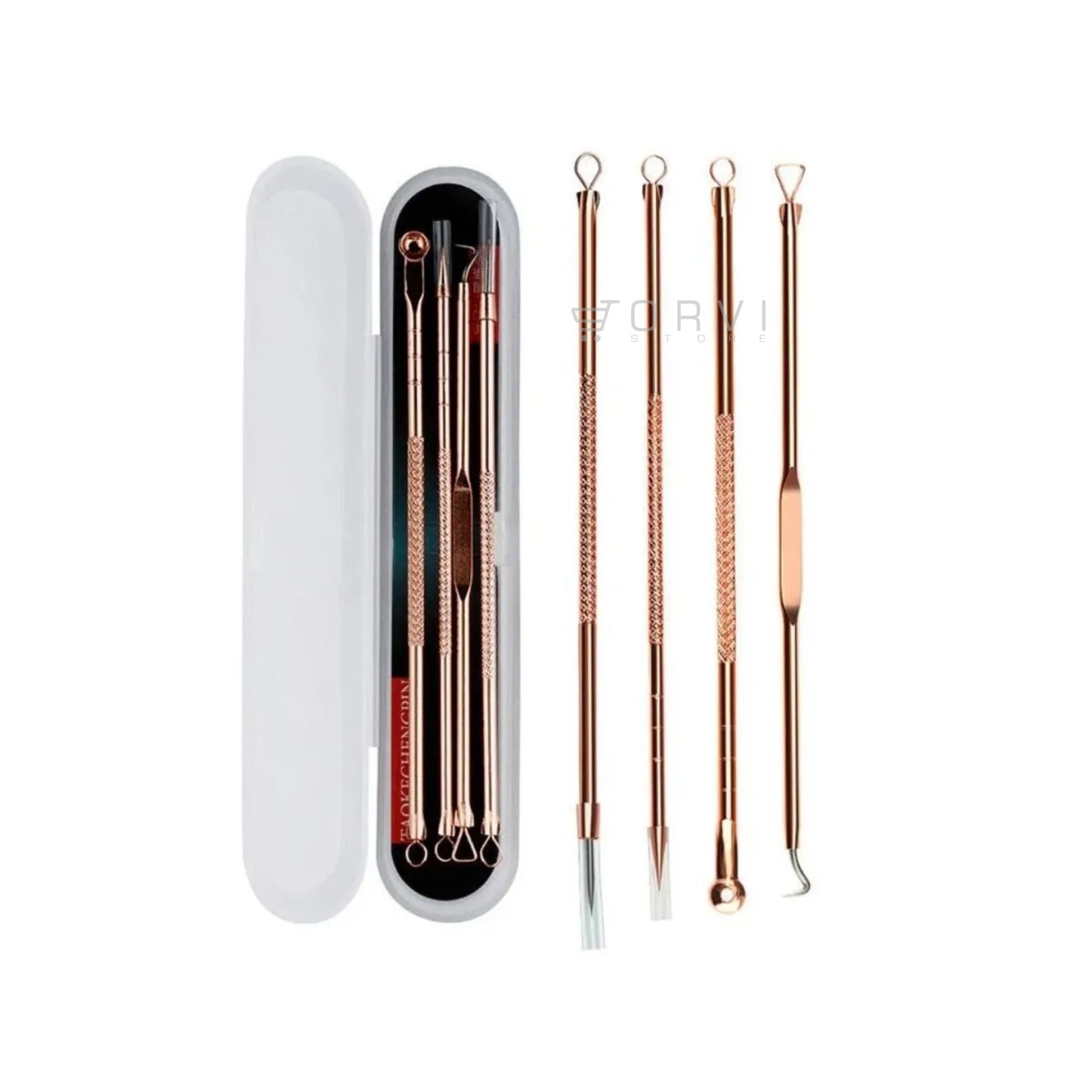 Kit Extractor Removedor Espinillas Acné Puntos Negros 4 Unds