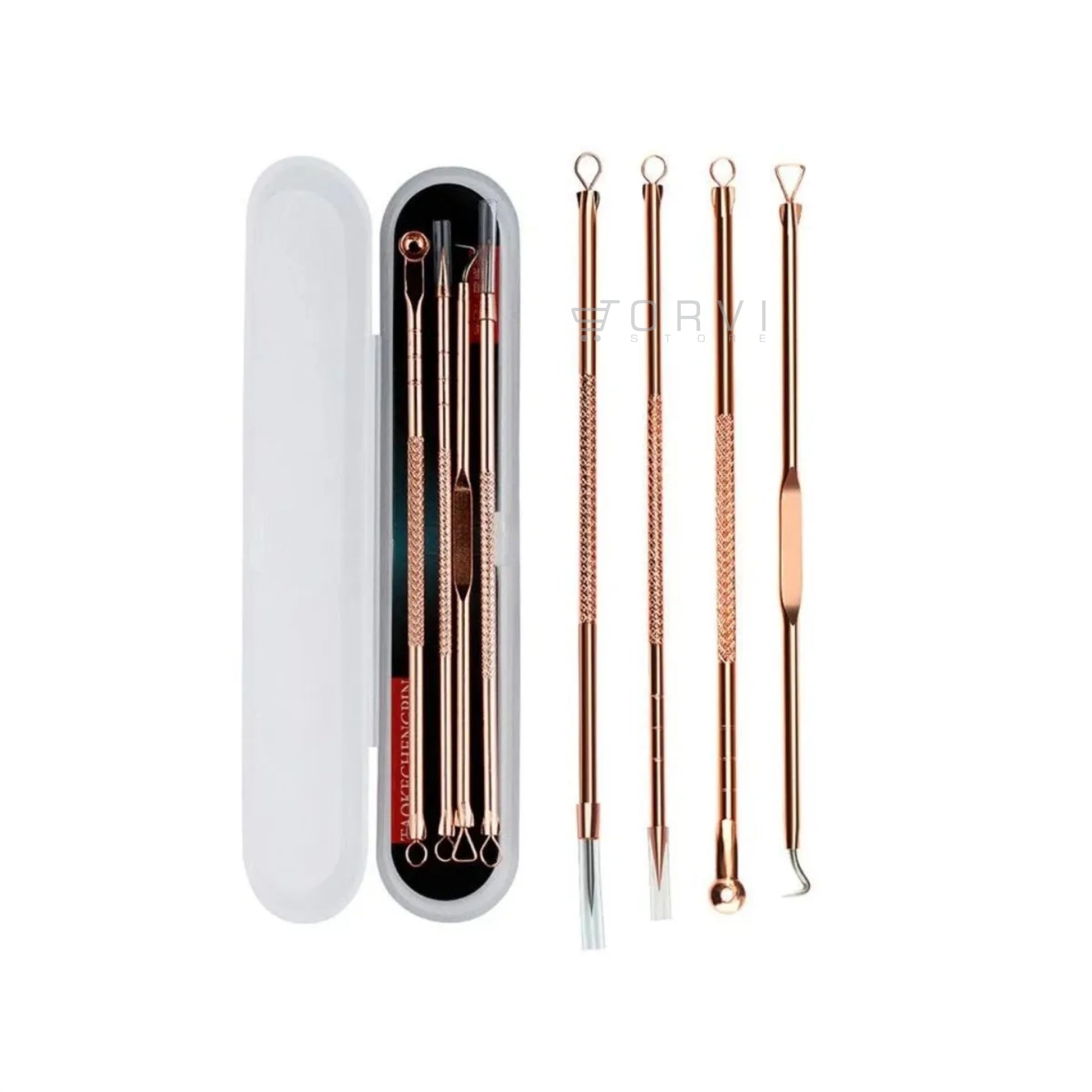 Kit Extractor Removedor Espinillas Acné Puntos Negros 4 Unds