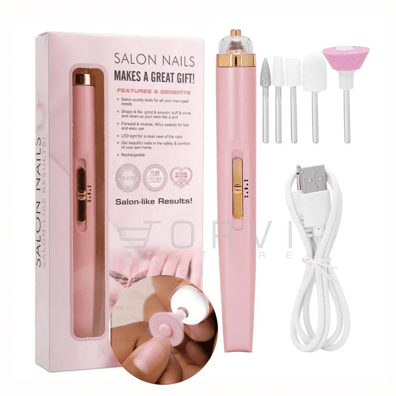 Pulidor Limador De Uñas Eléctrico Recargable Manicure Kit