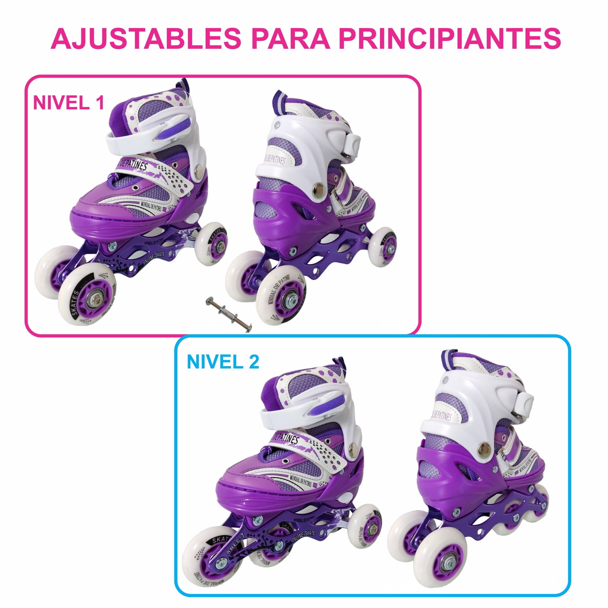 Patines Para Niños Semiprofesionales con Ruedas Ajustables +Kit de Protección