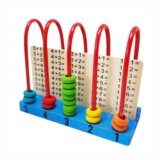 Abaco Curvo Vertical Educativo Preescolar Didáctico Madera