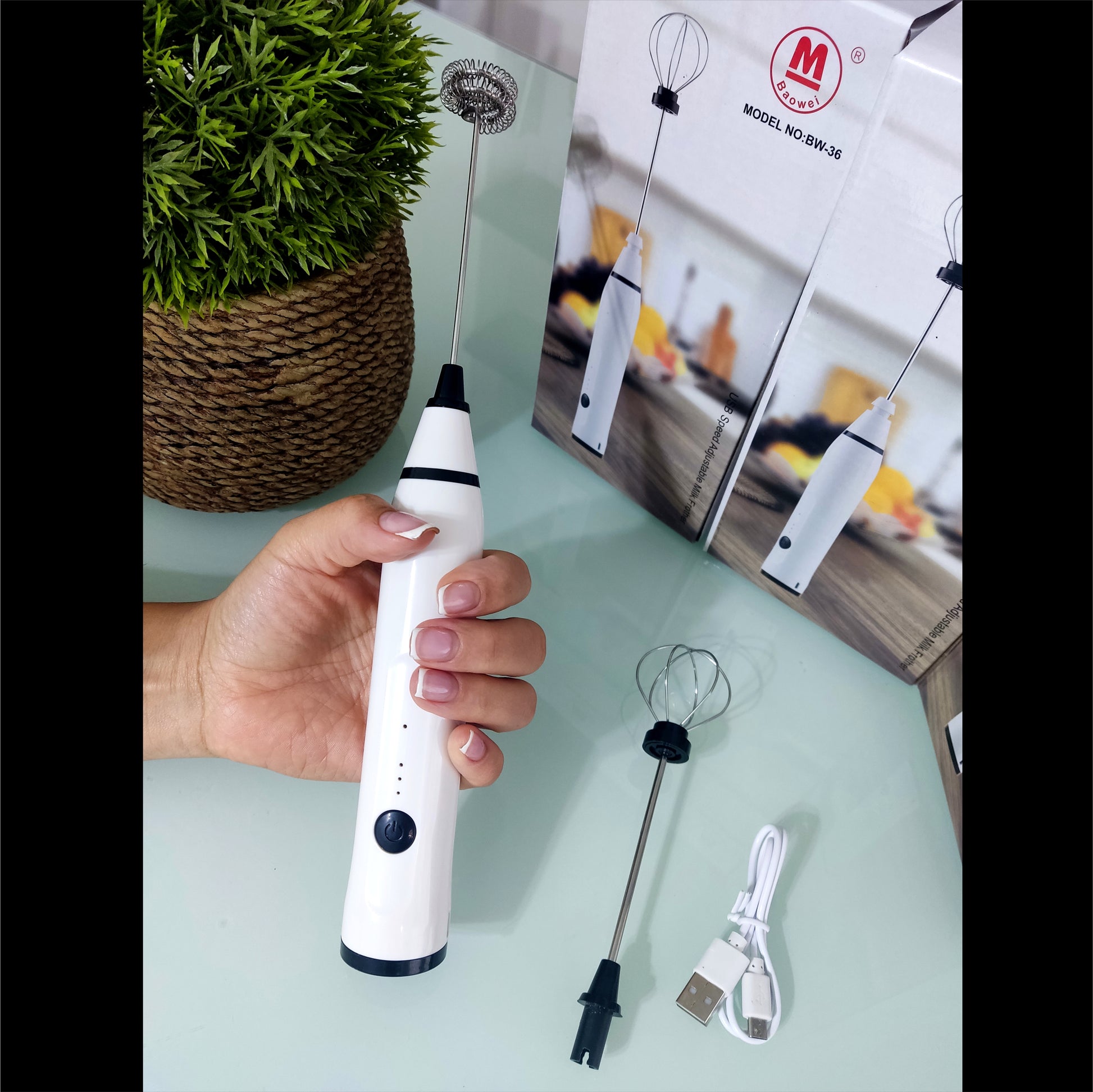 Batidor Eléctrico Portátil Mezclador Recargable De Mano