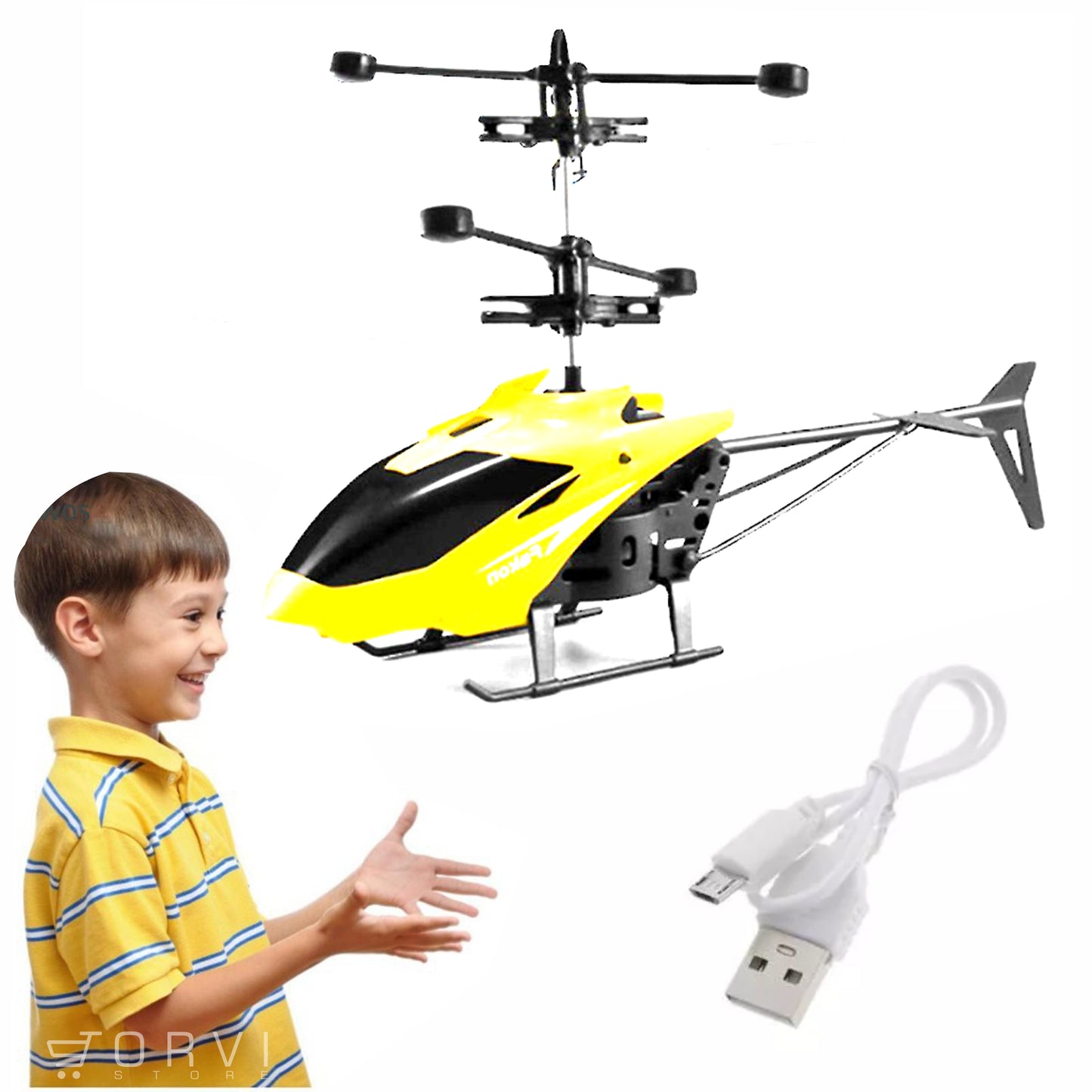 Helicóptero Dron Sensor Mano Sin Control Recargable