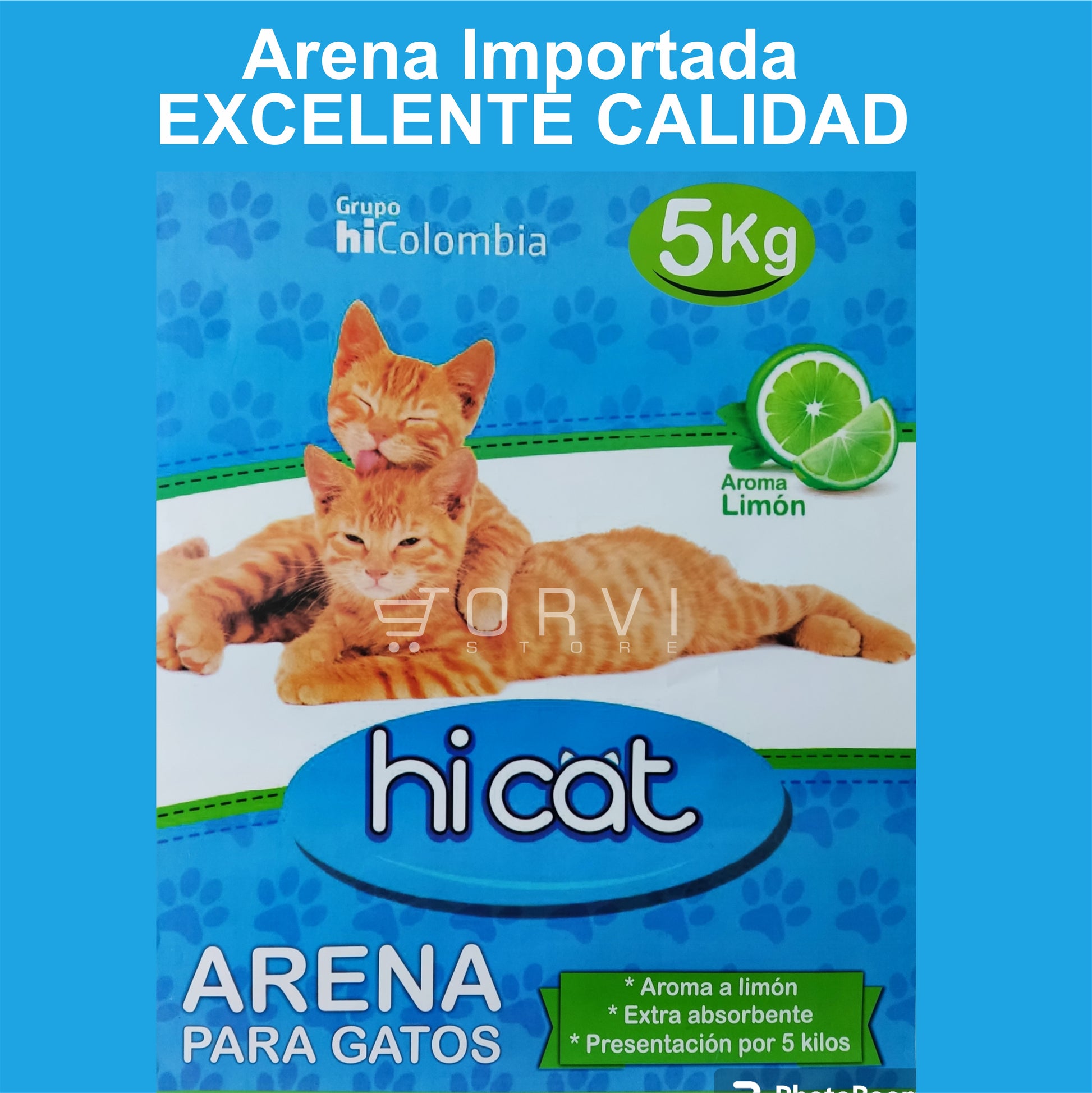 Arena para Gatos Hi Cat 5 Kg Importada de Excelente Calidad
