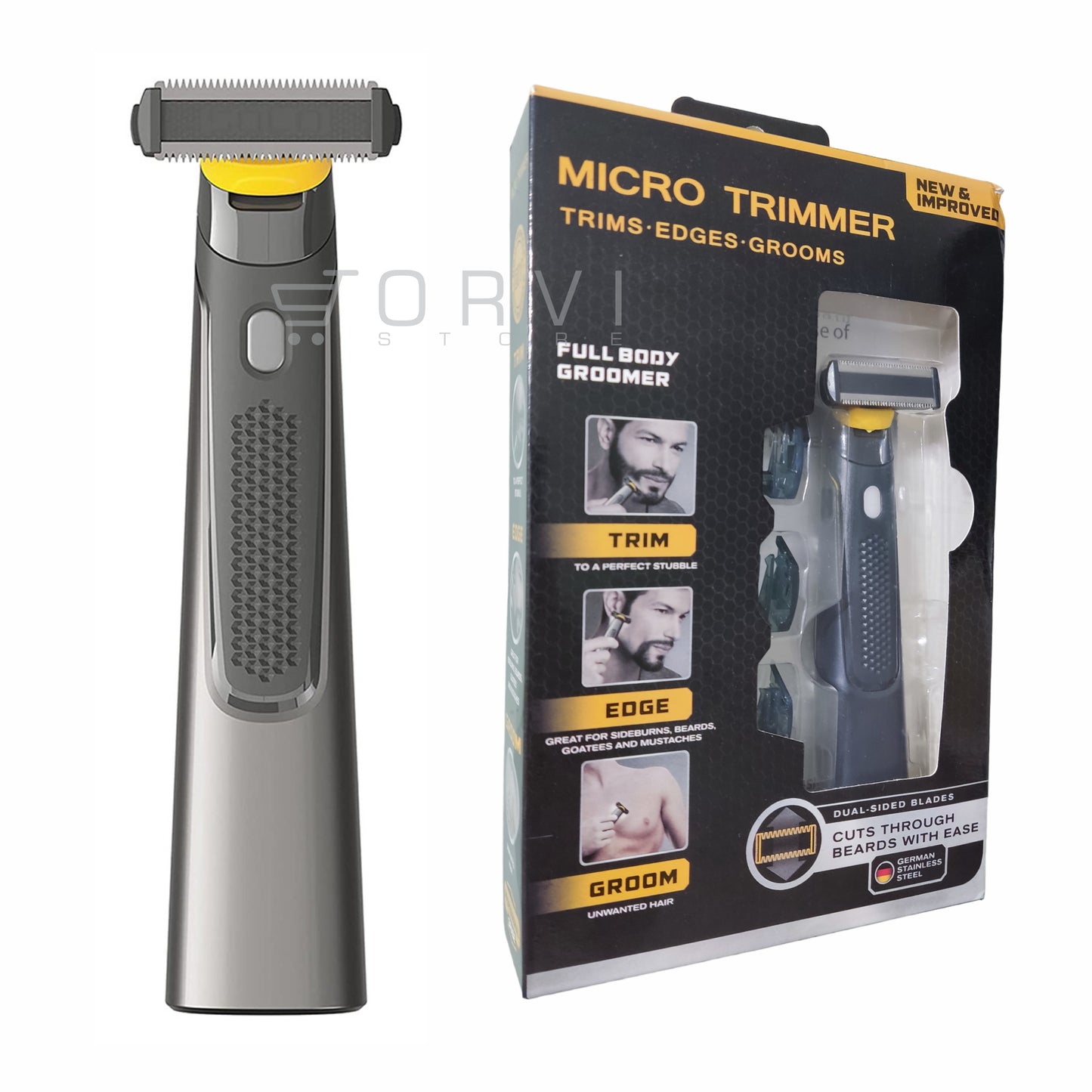 Maquina Afeitadora Micro Trimmer Recargable Barba Cuerpo