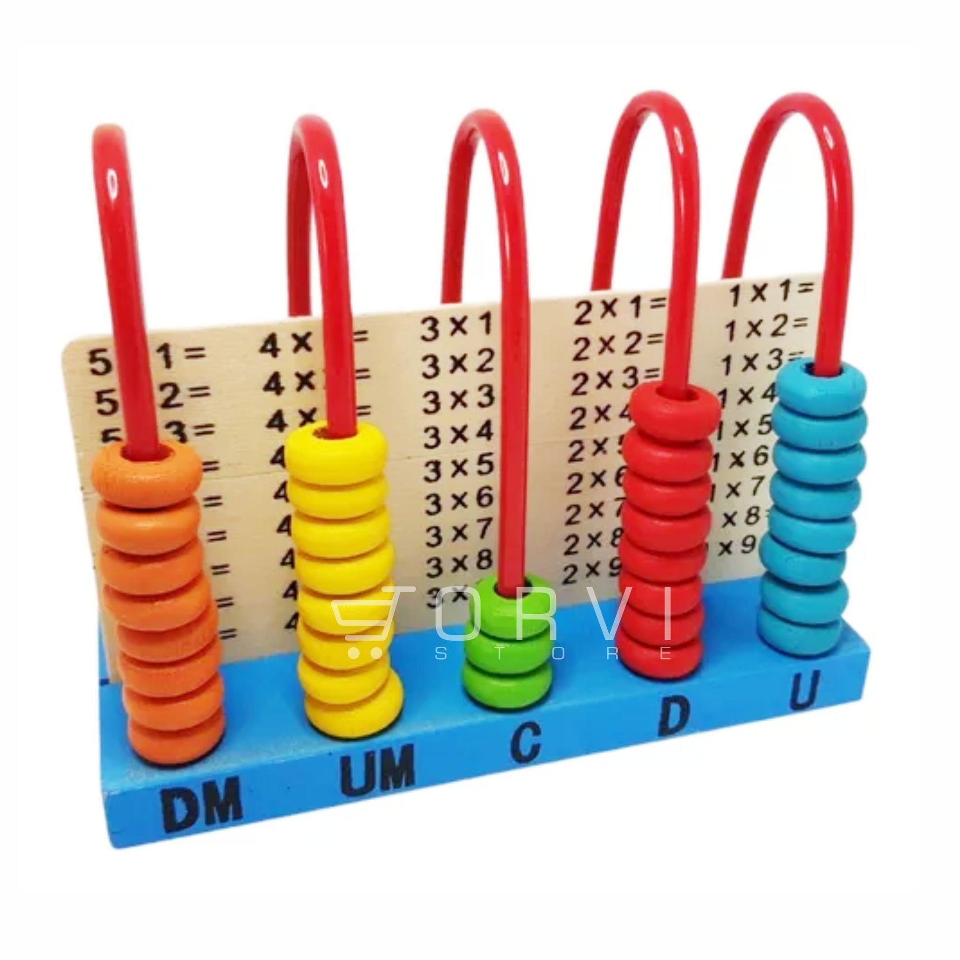 Abaco Curvo Vertical Educativo Preescolar Didáctico Madera