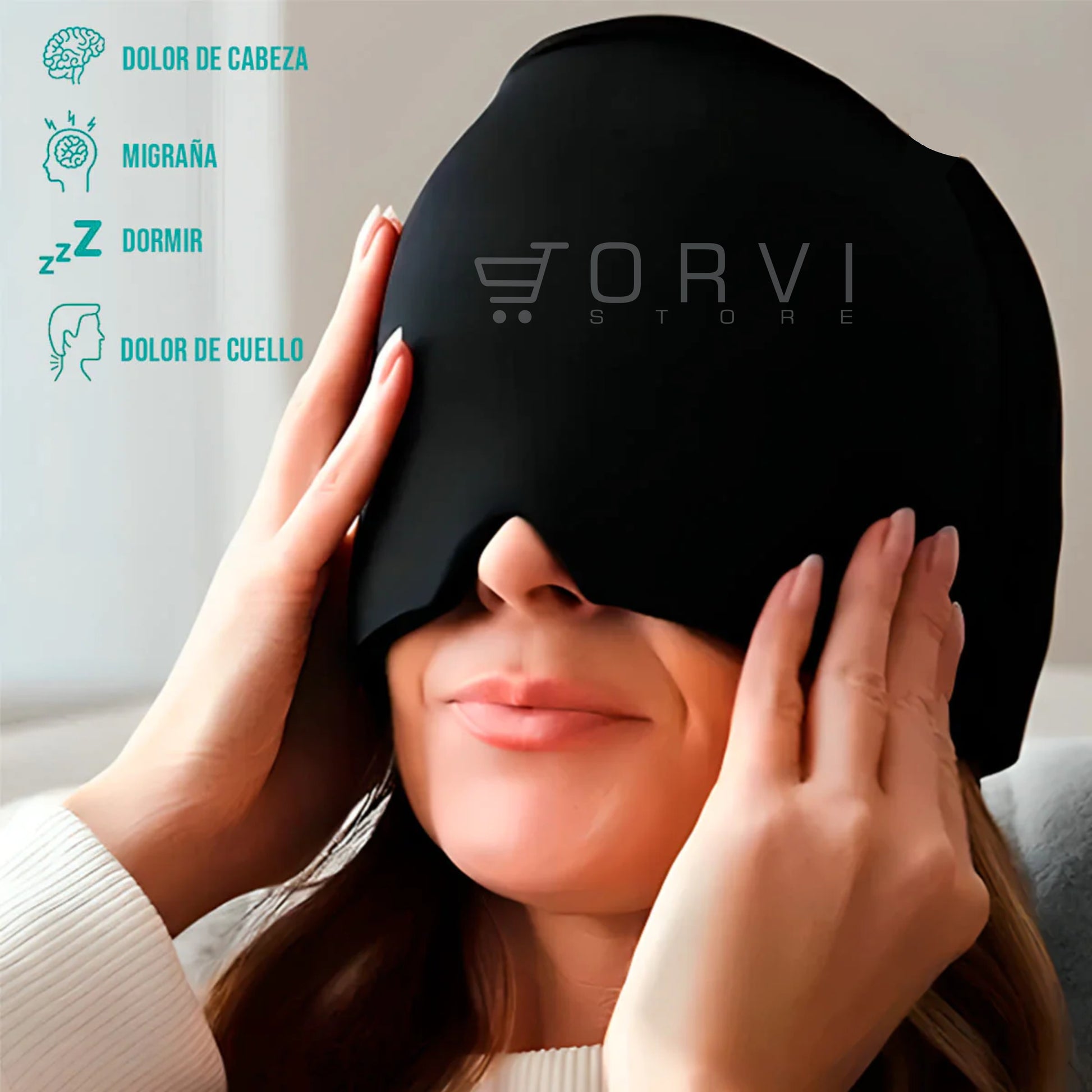 Gorro Gel Alivio Dolor De Cabeza Migraña Ojos Frio Calor