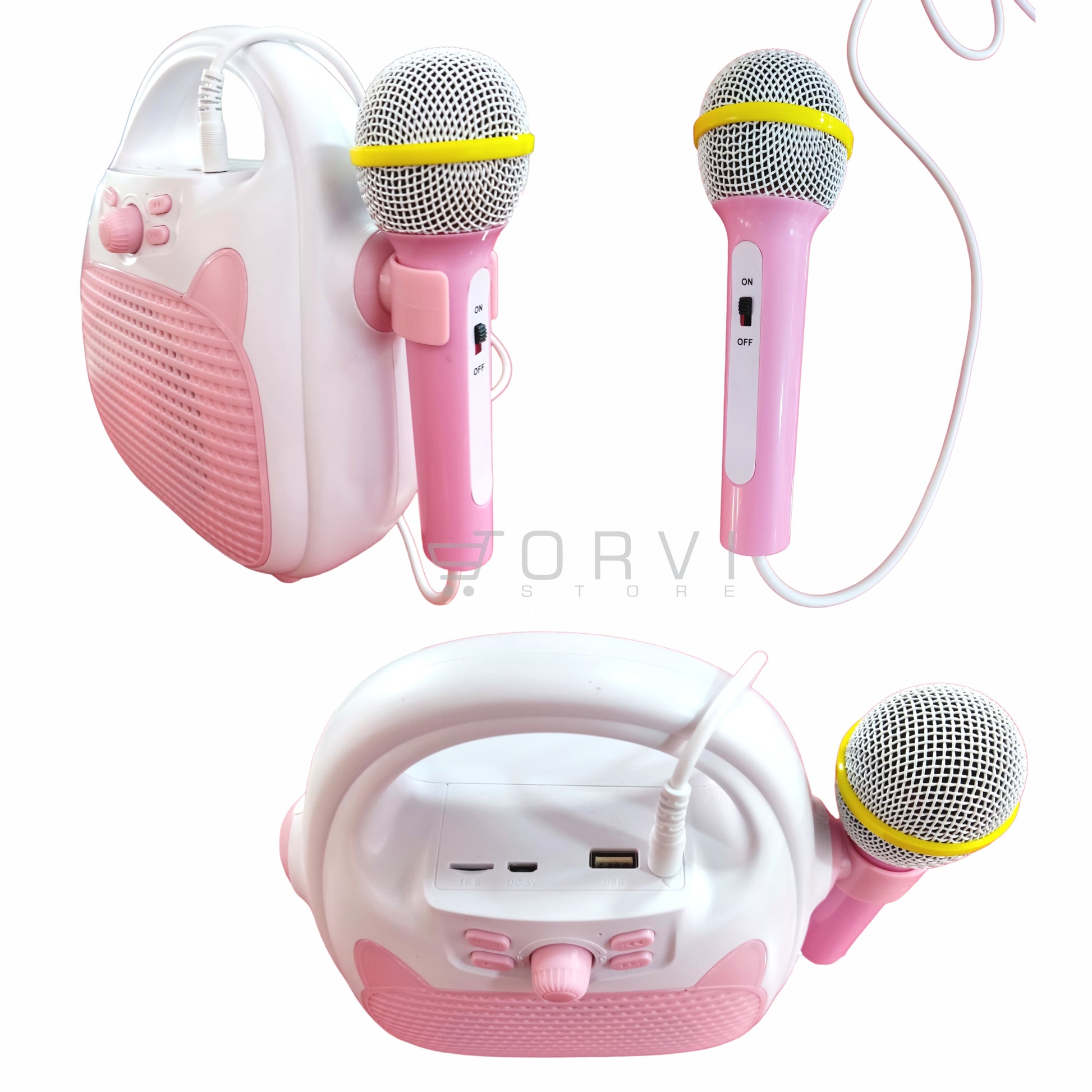 Maquina De Karaoke Rosa Con Microfono Juguetes Musicales Para Niñas 5 6 7 8  Años