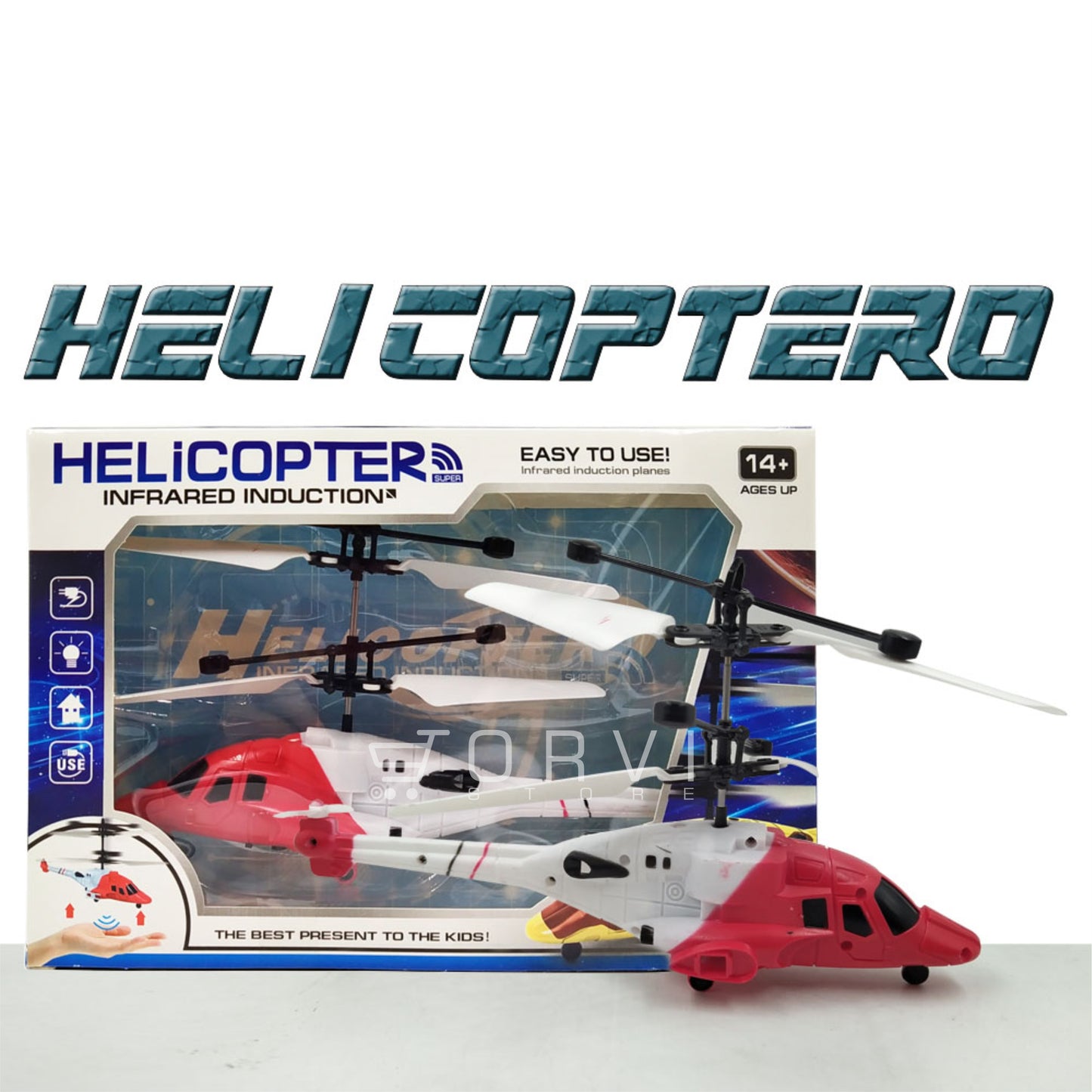 Helicoptero Dron Sensor Mano Sin Control Recargable