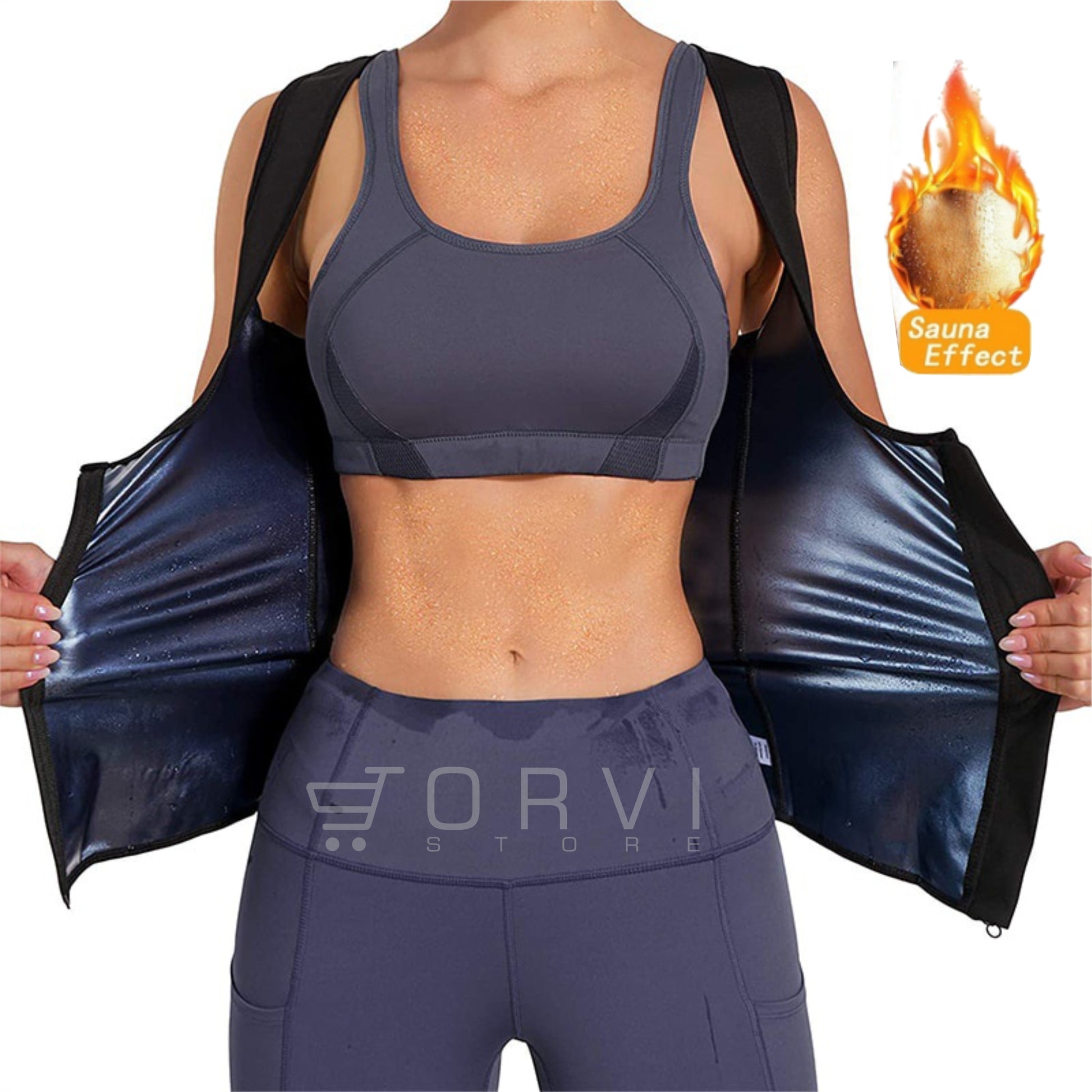 Chaleco Faja Reductora Termica Efecto Sauna Mujer