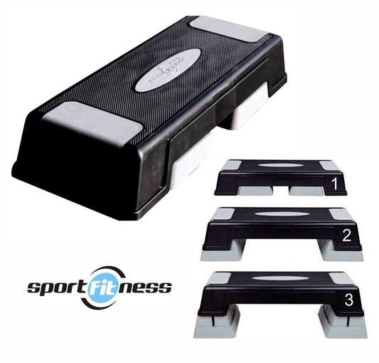 Banco Step Escalón Aeróbicos 3 Niveles Gimnasio Ejercicios Sportfitness