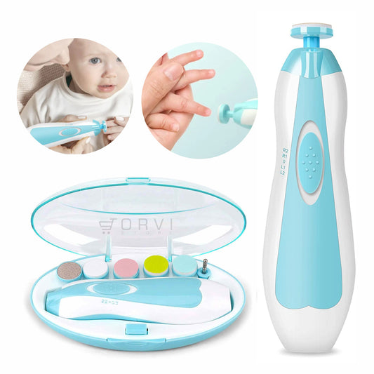 Lima Eléctrica de Uñas para Bebe Limador de 6 Cabezas adaptables Baby Nail Trimme