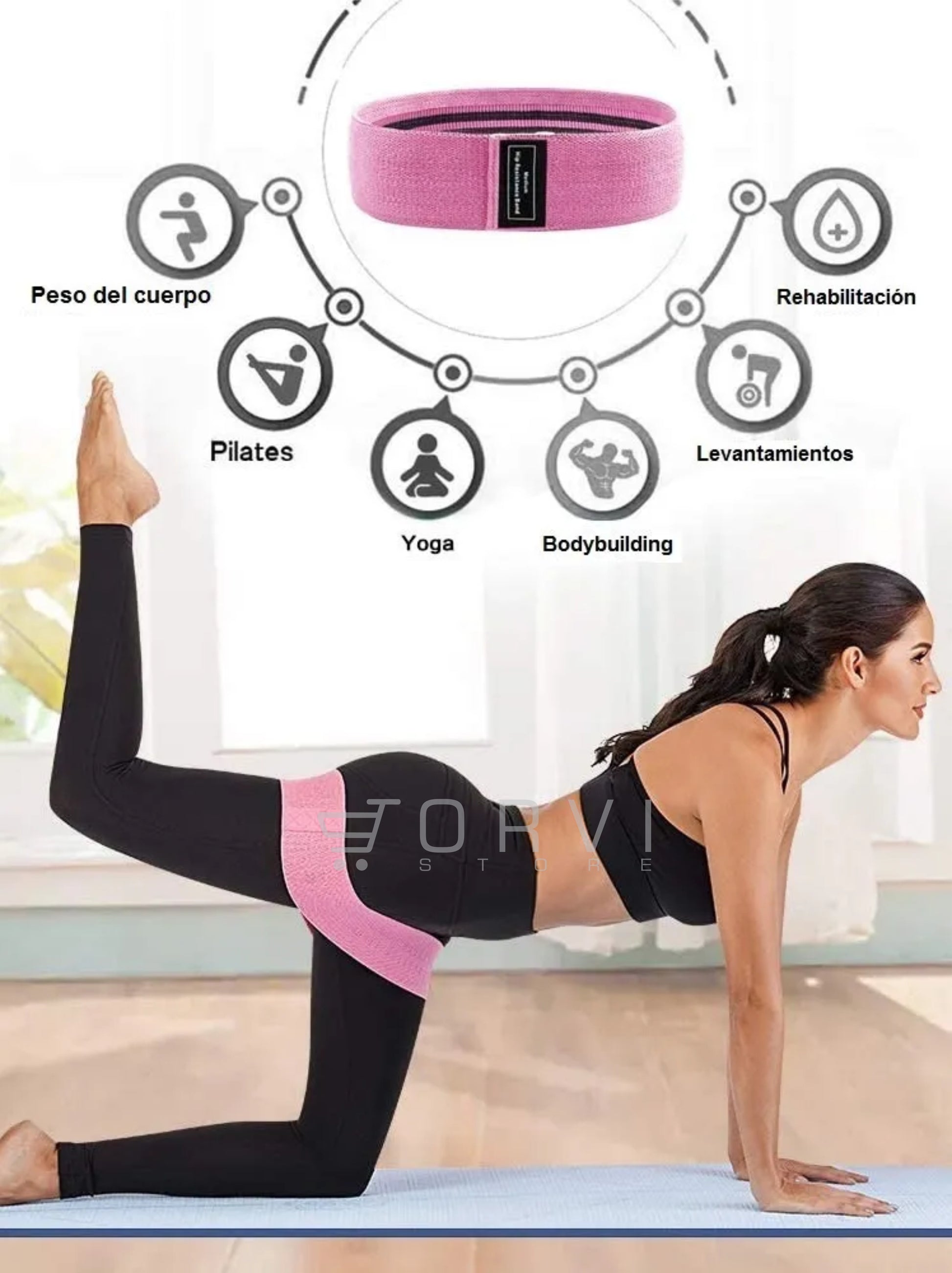 Bandas Elásticas X3 Resistencias Fitnes Pilates Gym