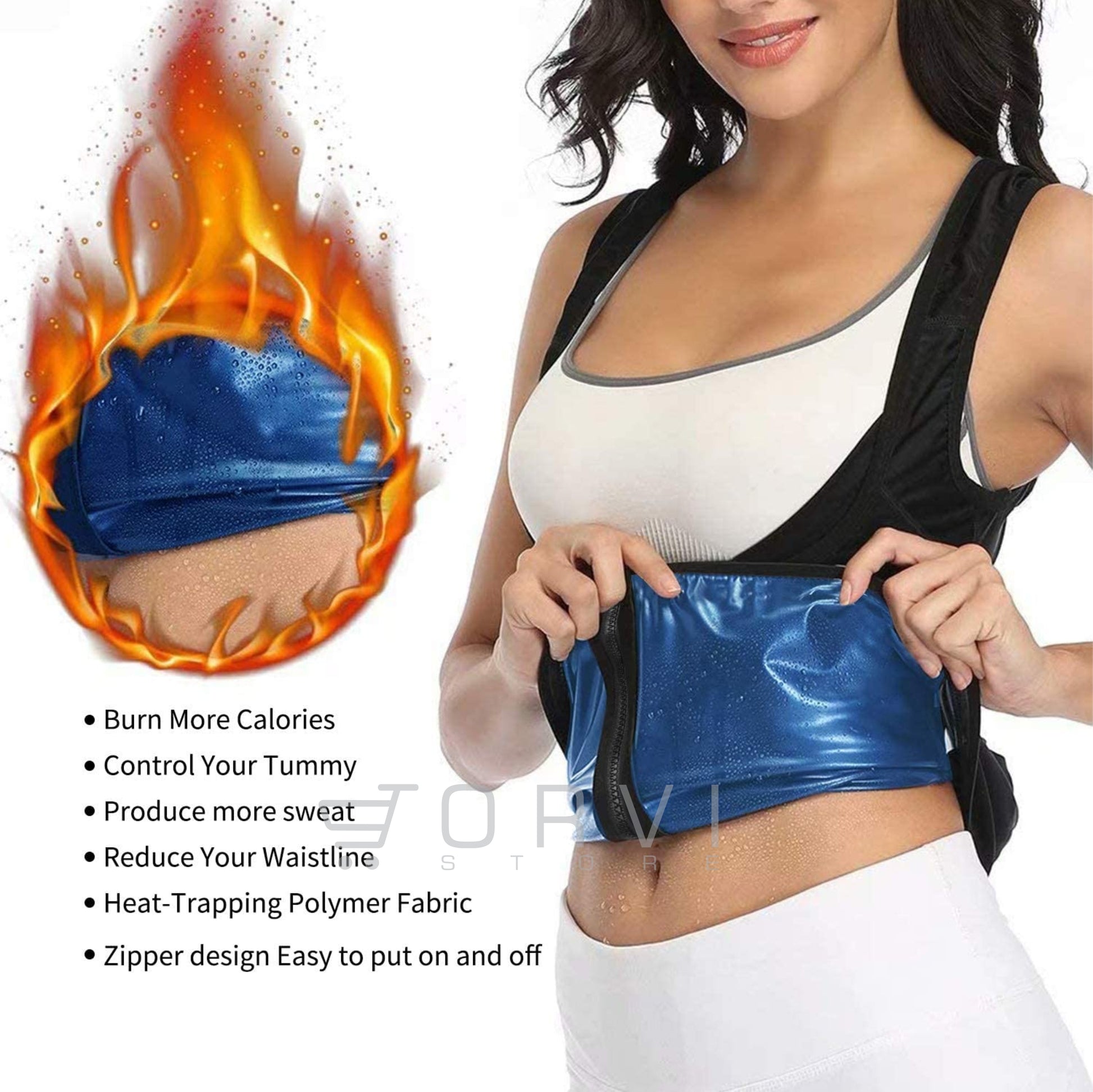 Chaleco Faja Reductora Termica Efecto Sauna Mujer