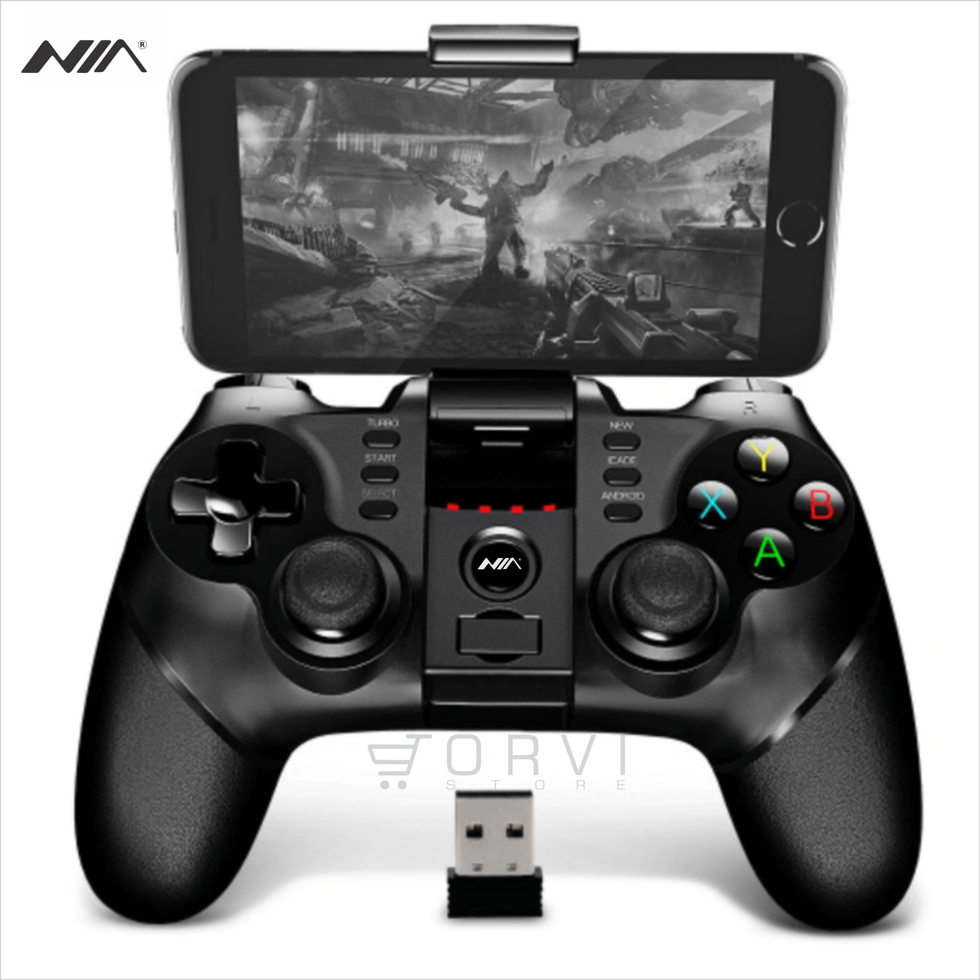 Control Game Pad Wireless Android Windows Pc Nia PG 9076 con Vibración