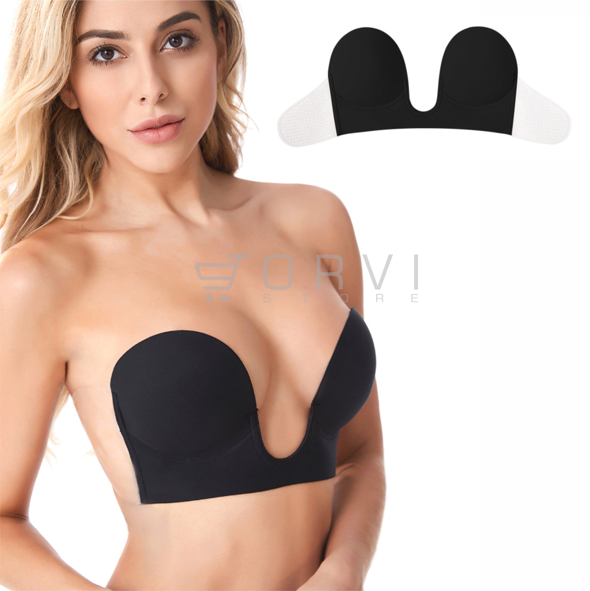 Boob Tape Cinta Brasier Sujetador Invisible Levanta Busto Negro