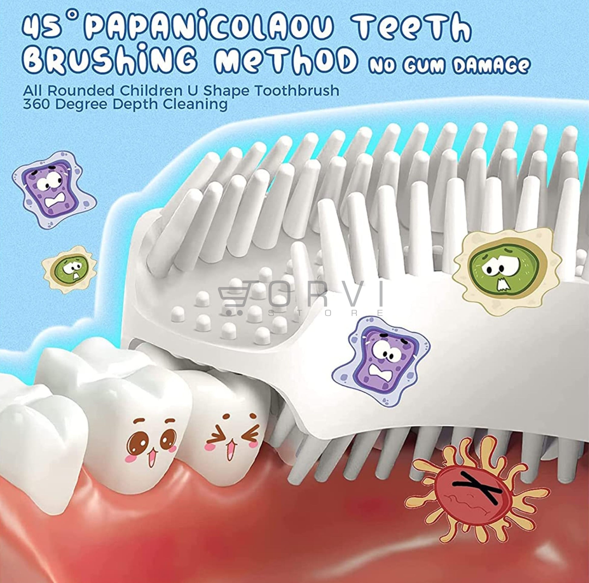 Cepillo Dientes Para Bebe Silicona Suave Forma De U Niños