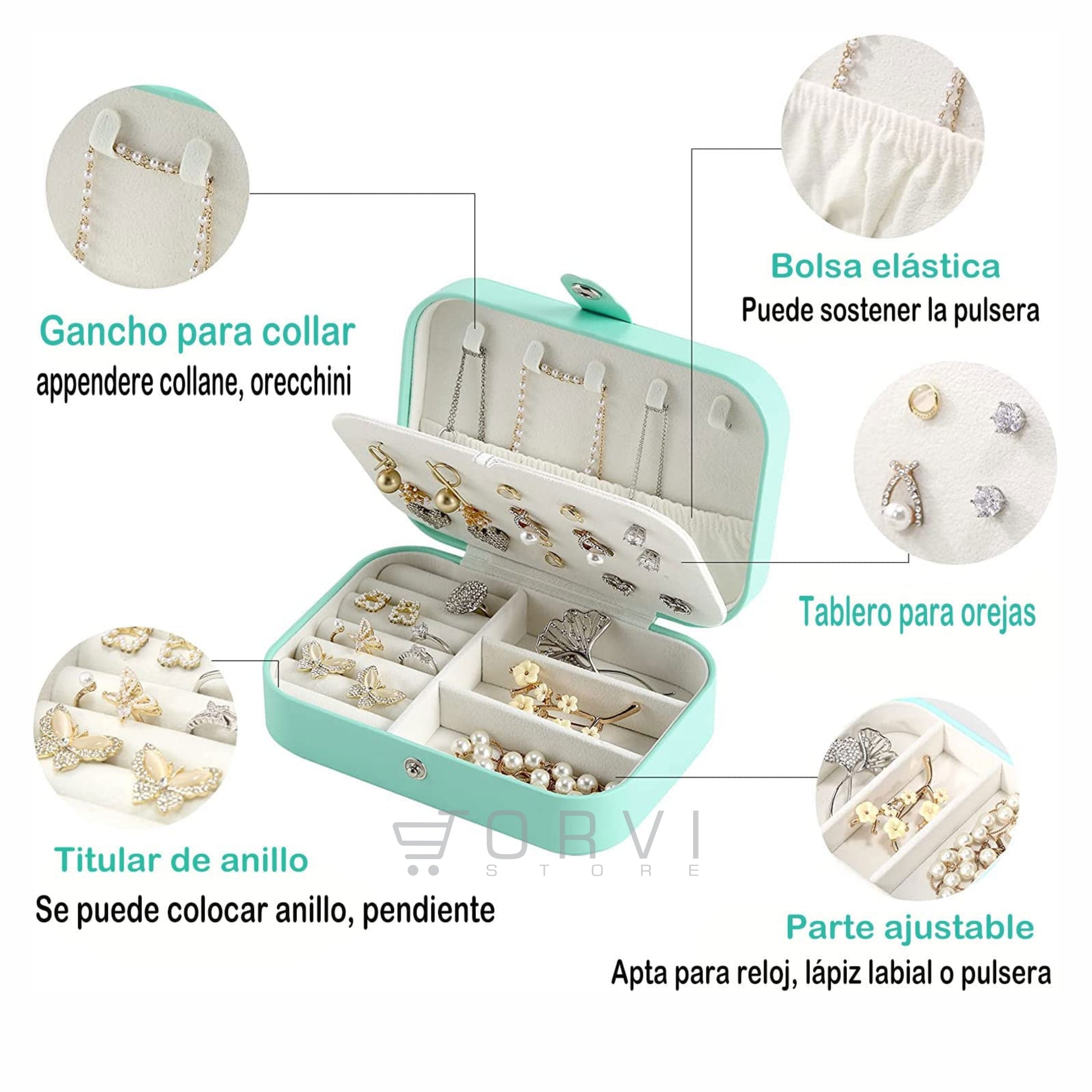 Organizador De Joyas Portátil Joyero Estuche Para Viaje