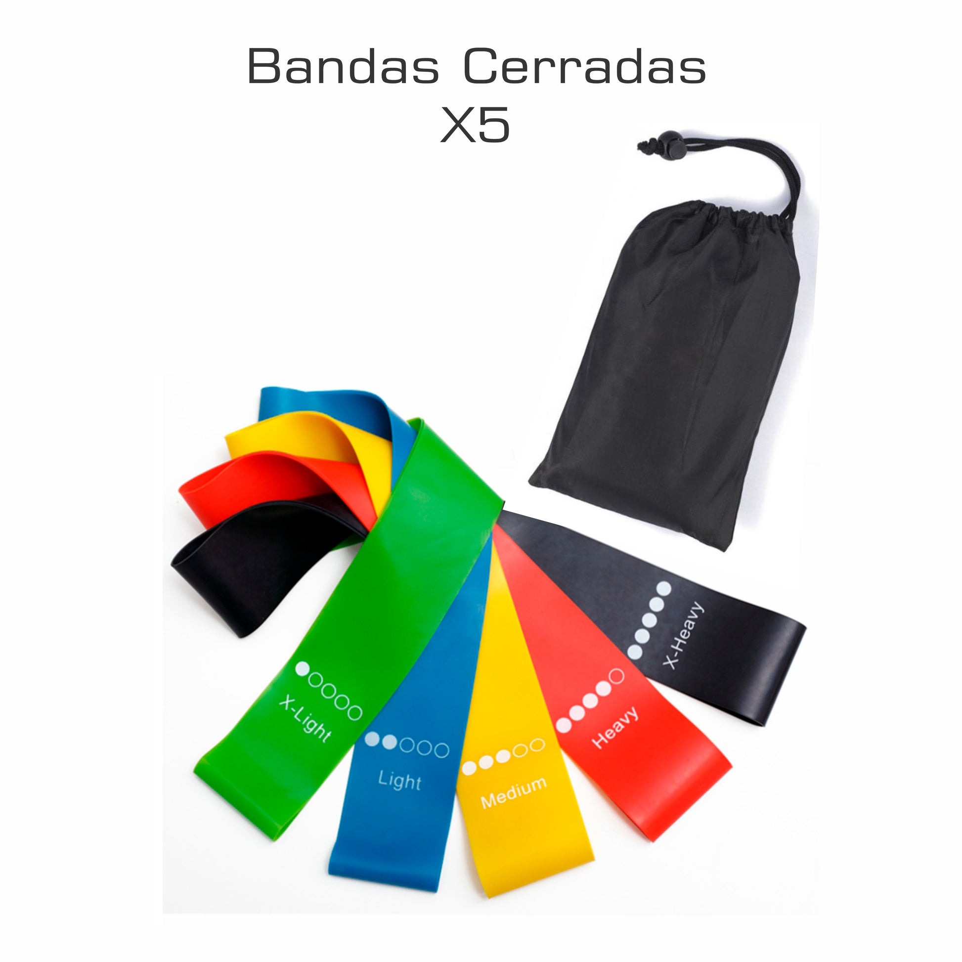 Colchoneta Yoga + Kit X5 Bandas Cerradas + Mancuernas 2 lb
