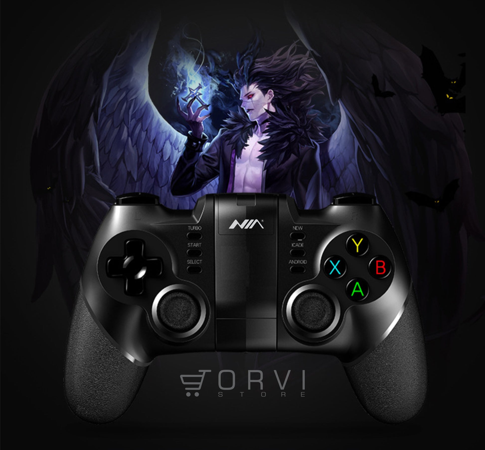 Control Game Pad Wireless Android Windows Pc Nia PG 9076 con Vibración