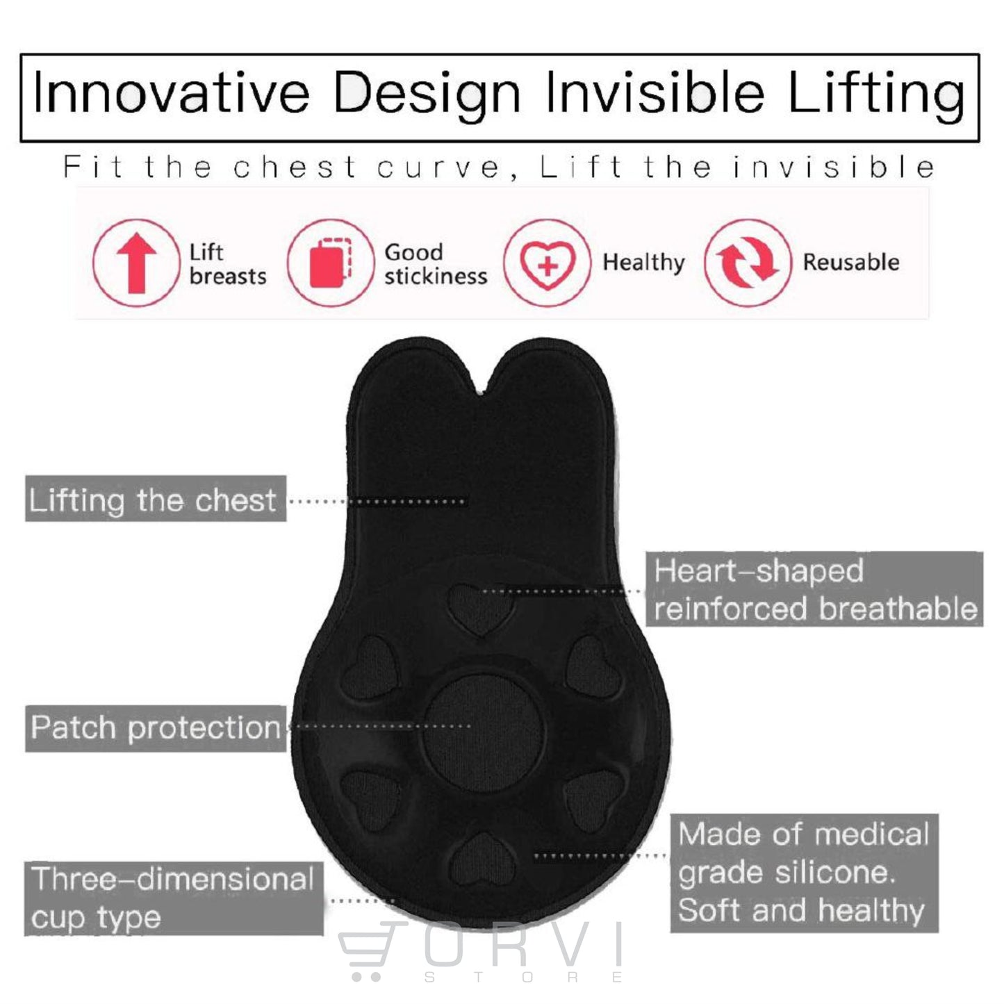 Levantador Busto Rabbit Bra Reutilizable Brasier Levanta